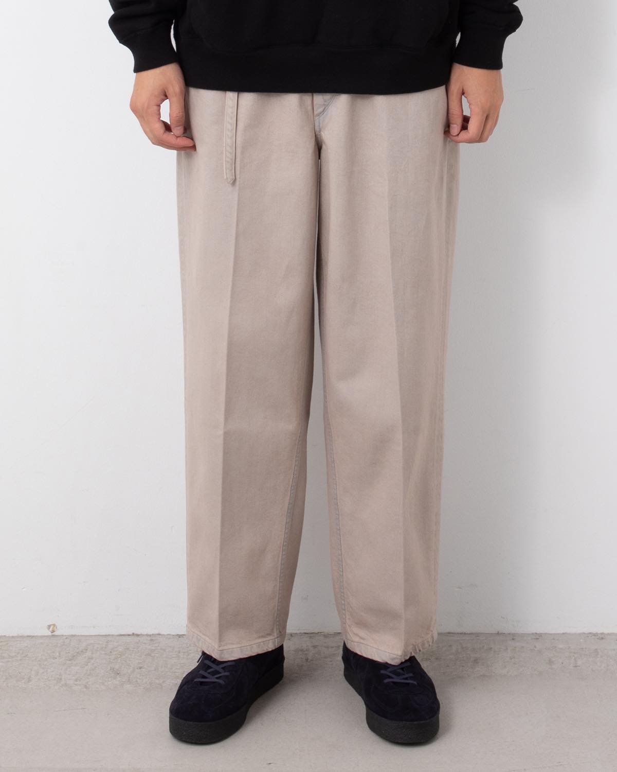 12.9OZ DENIM NARROW BELTED PANTS