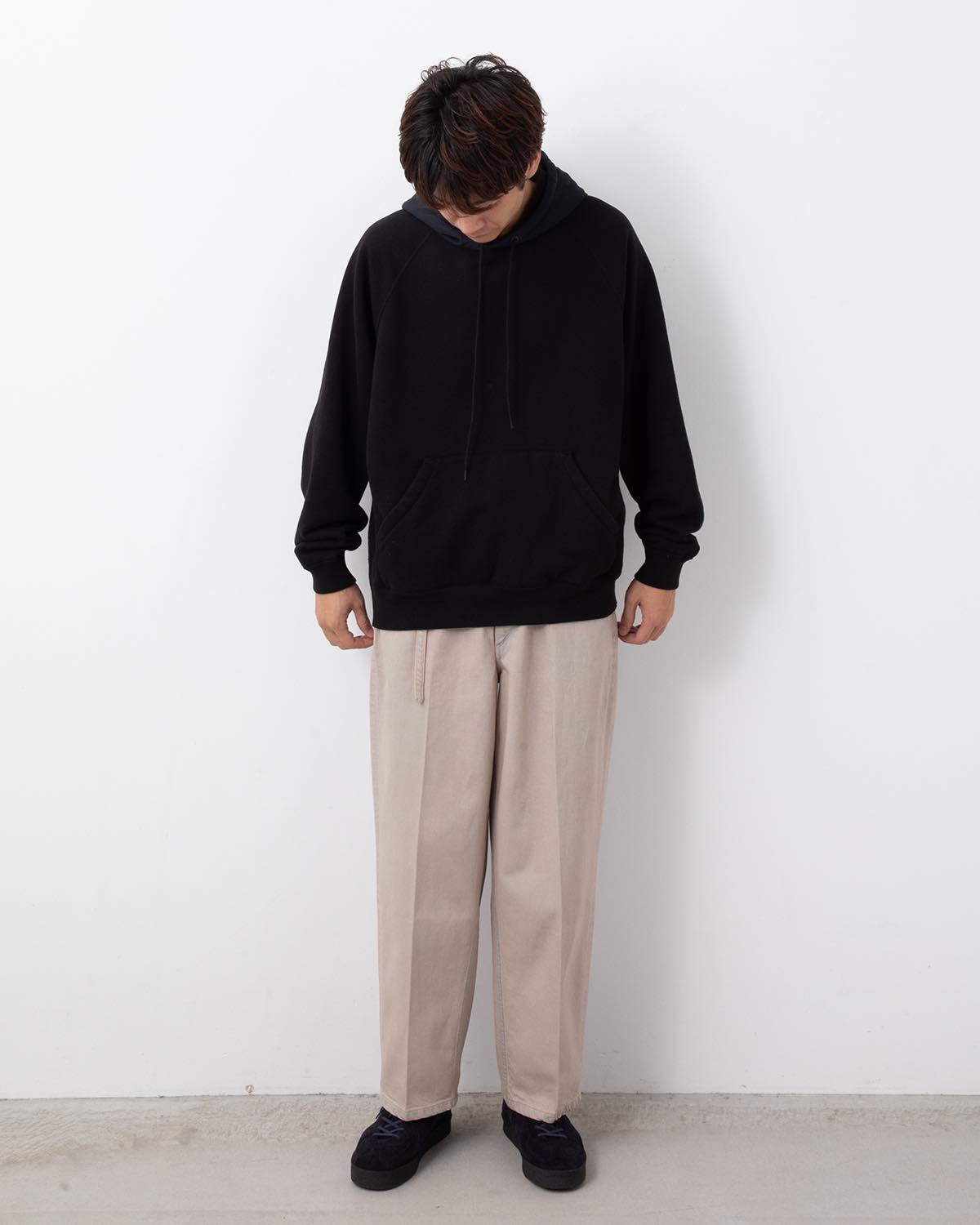 12.9OZ DENIM NARROW BELTED PANTS