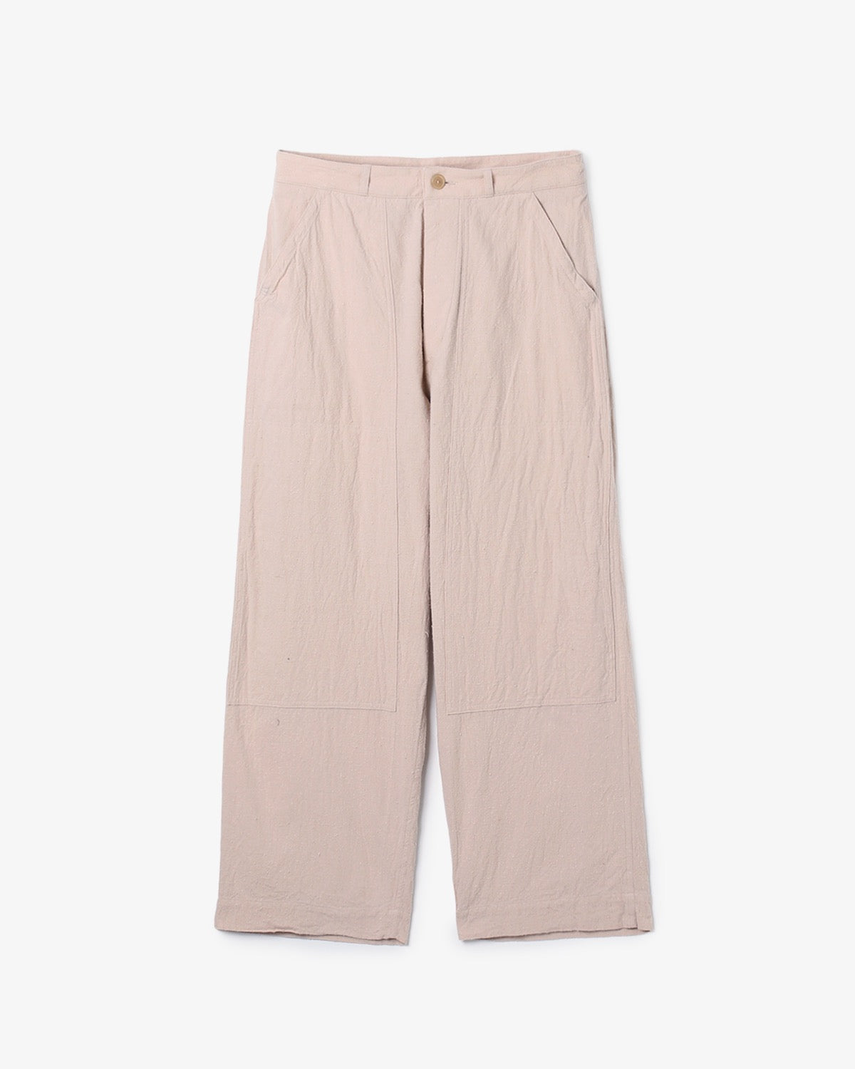 SILK/COTTON NEP PAINTER PANTS