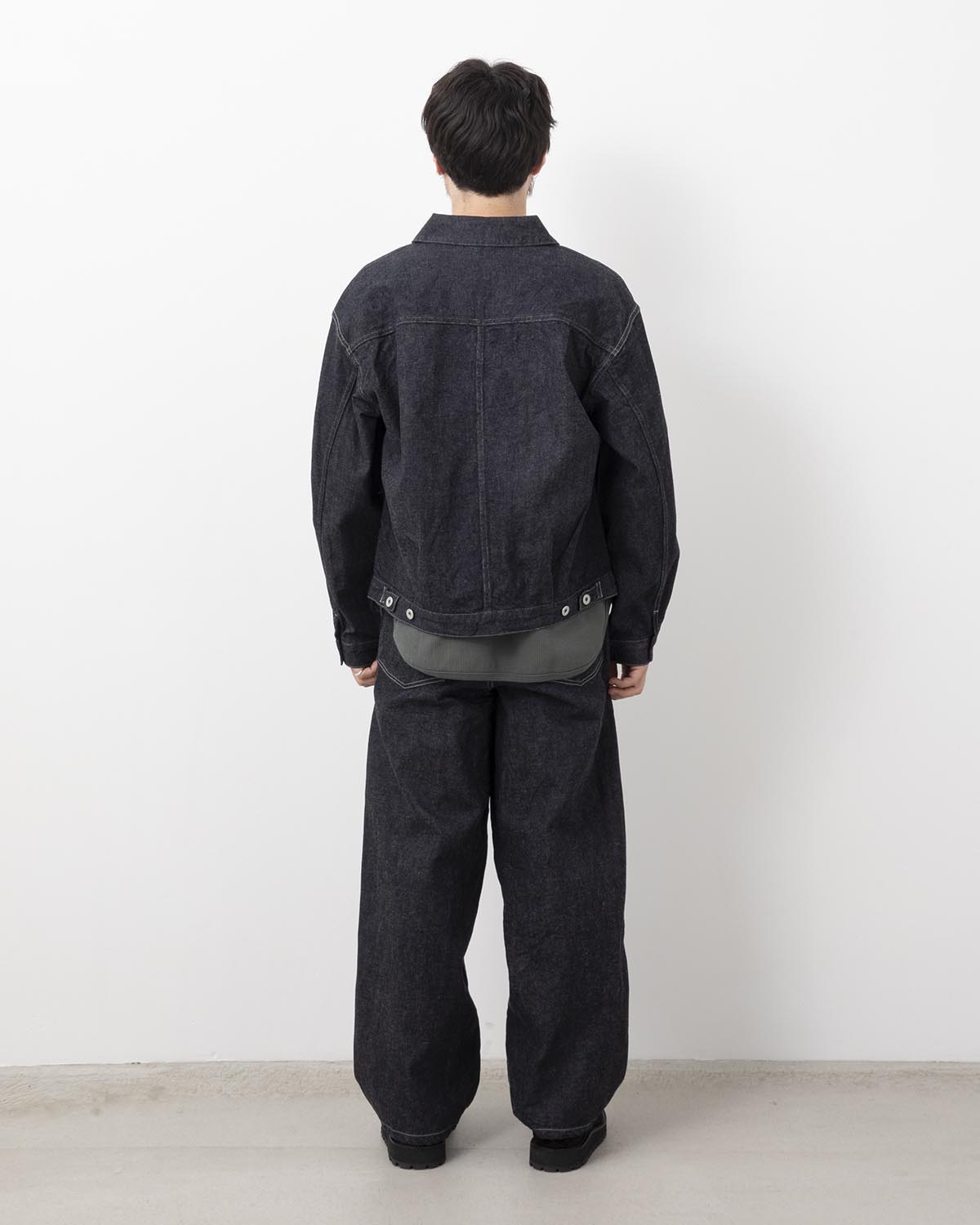 12.9OZ DENIM BIAS BELTED PANTS