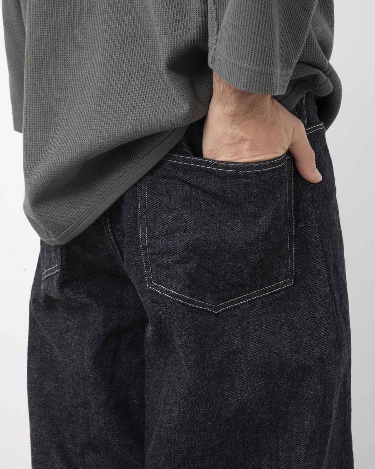 12.9OZ DENIM BIAS BELTED PANTS