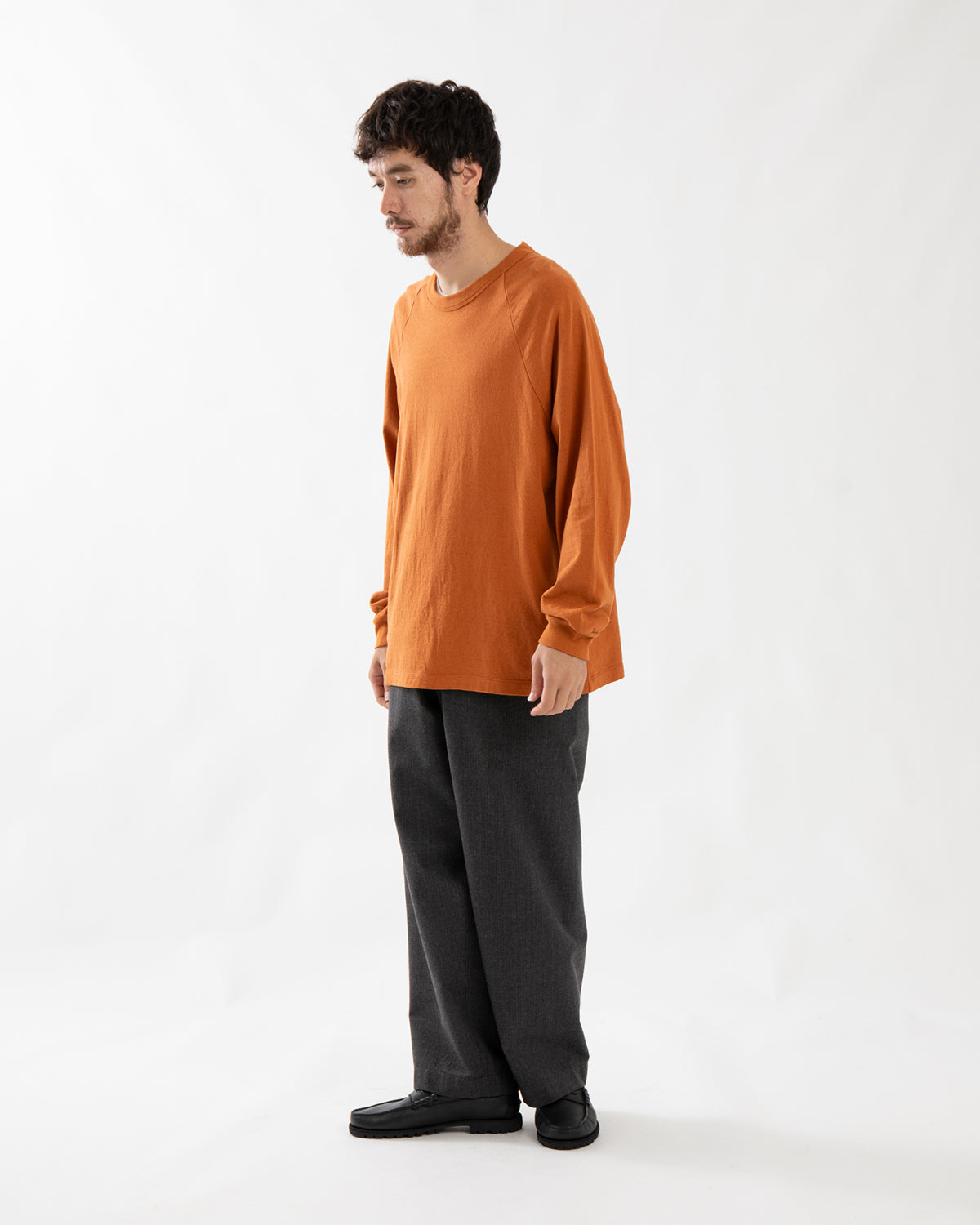 WOOL RAMIE MOHAIR SIDE SEAMLESS PANTS