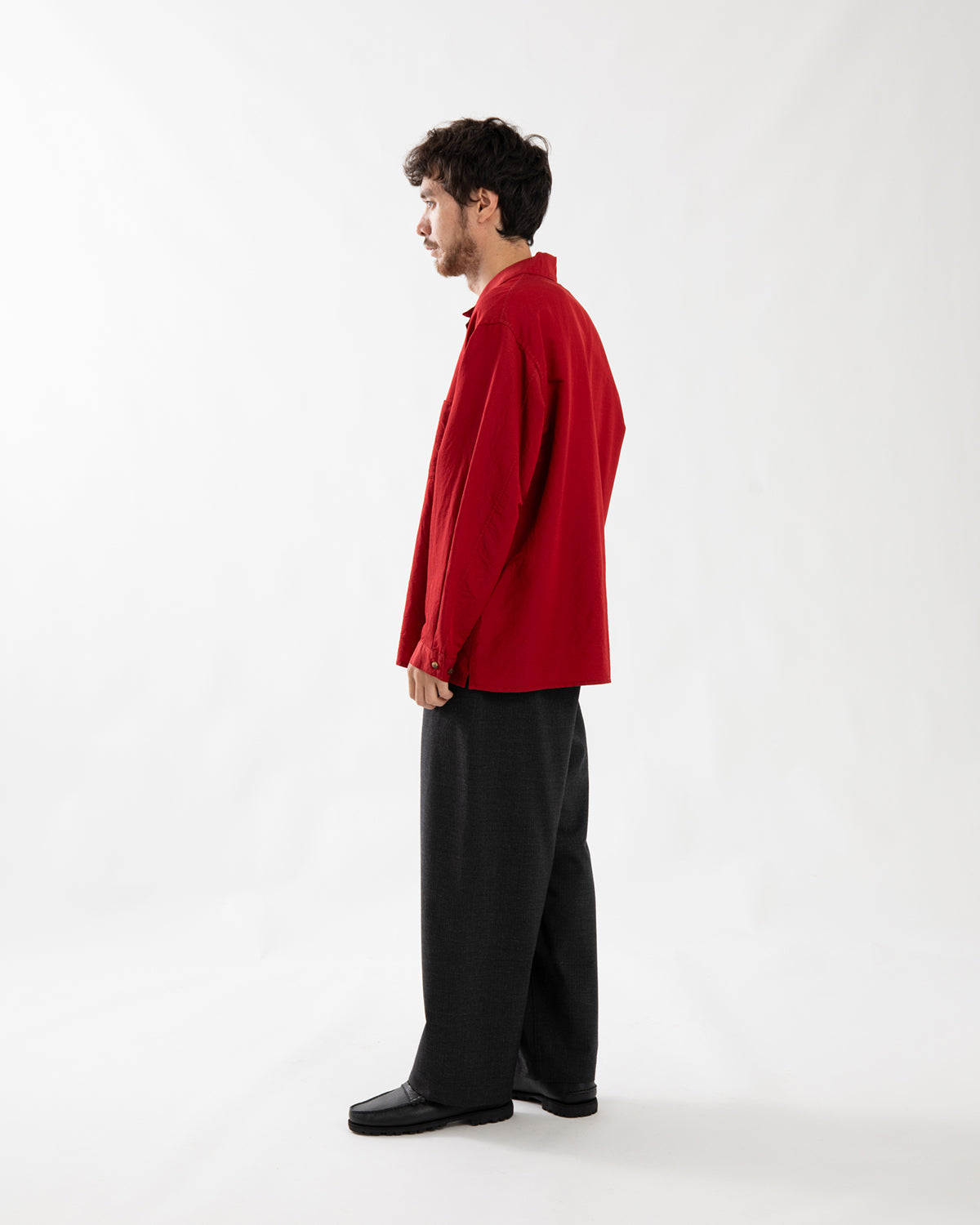 WOOL RAMIE MOHAIR SIDE SEAMLESS PANTS