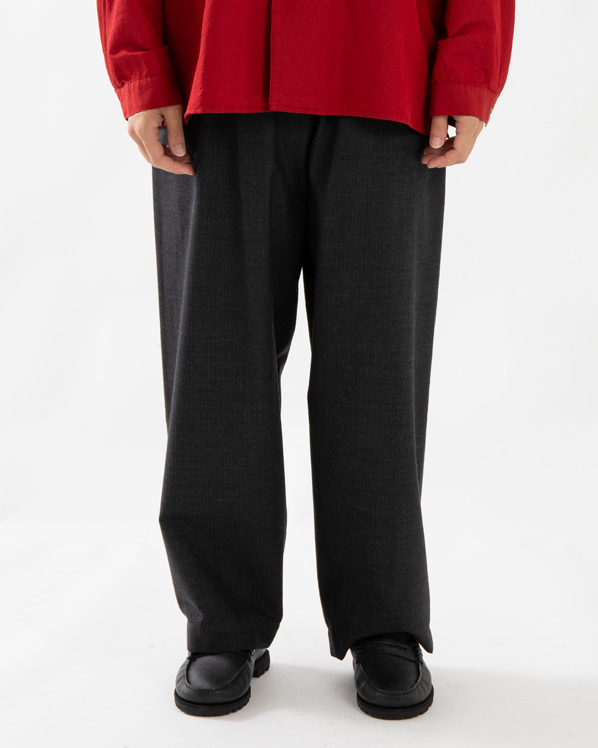 WOOL RAMIE MOHAIR SIDE SEAMLESS PANTS