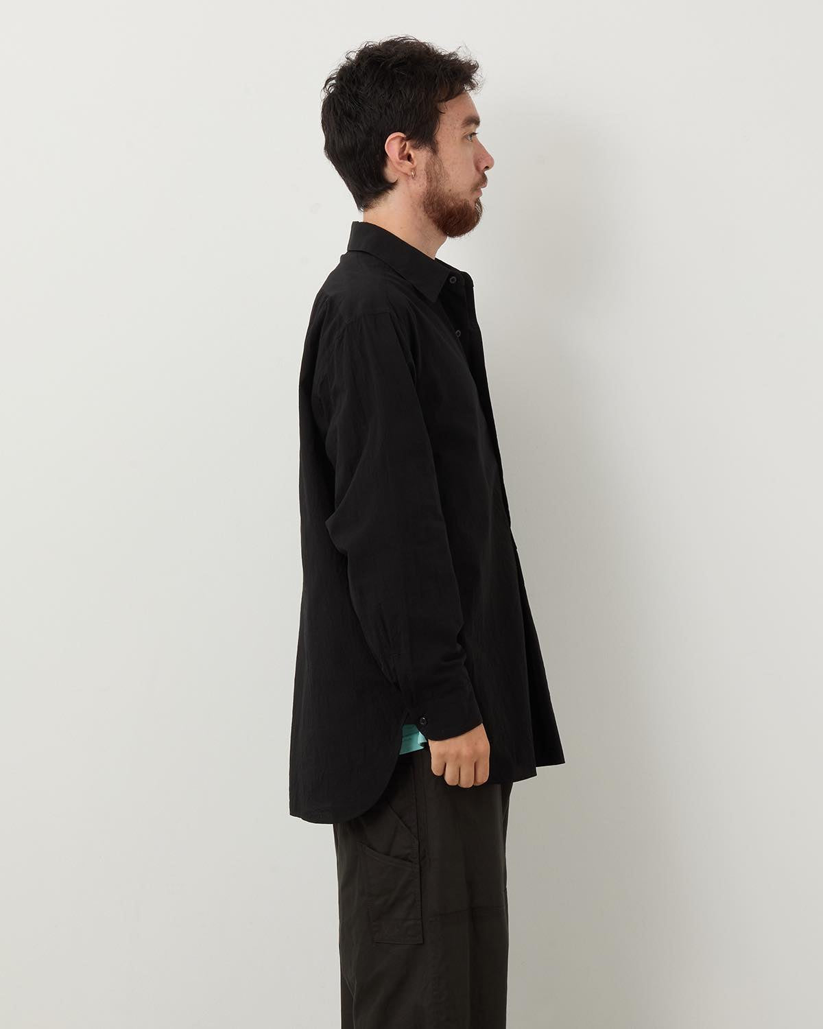 HARD TWIST CHAMBRAY GRANDPA SHIRT