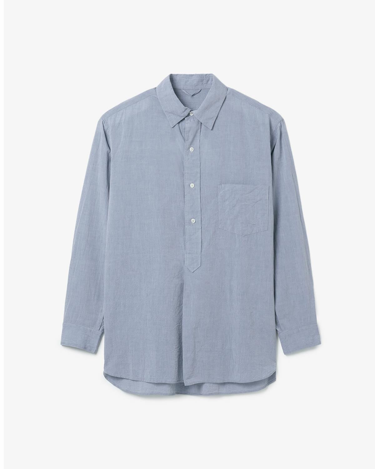 HARD TWIST CHAMBRAY GRANDPA SHIRT