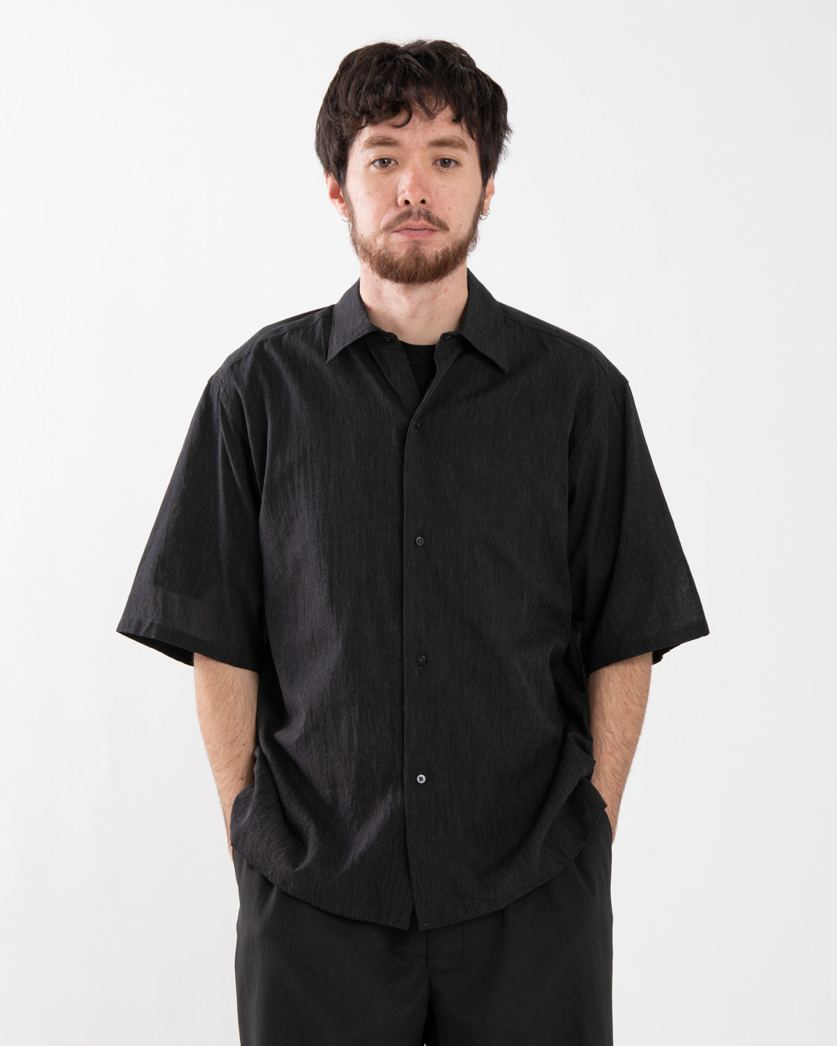 SILK-CO VOILE HALF-SLEEVE SHIRT