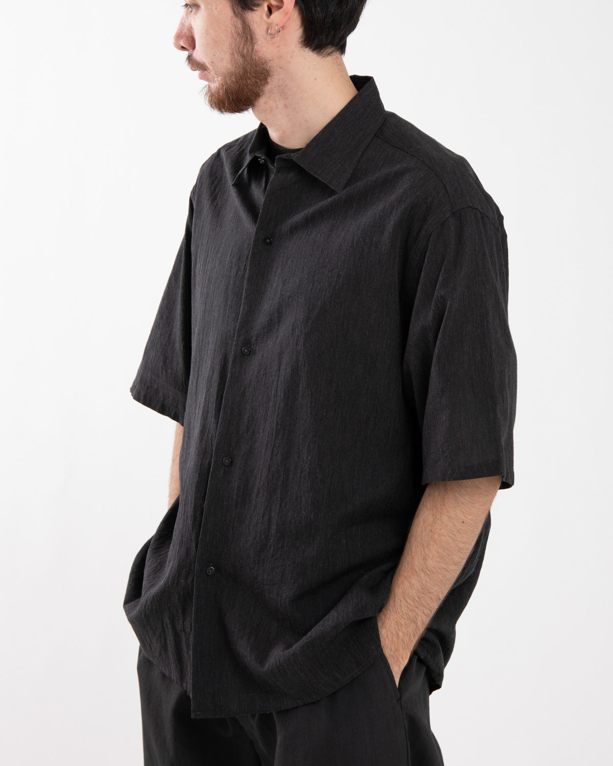 SILK-CO VOILE HALF-SLEEVE SHIRT