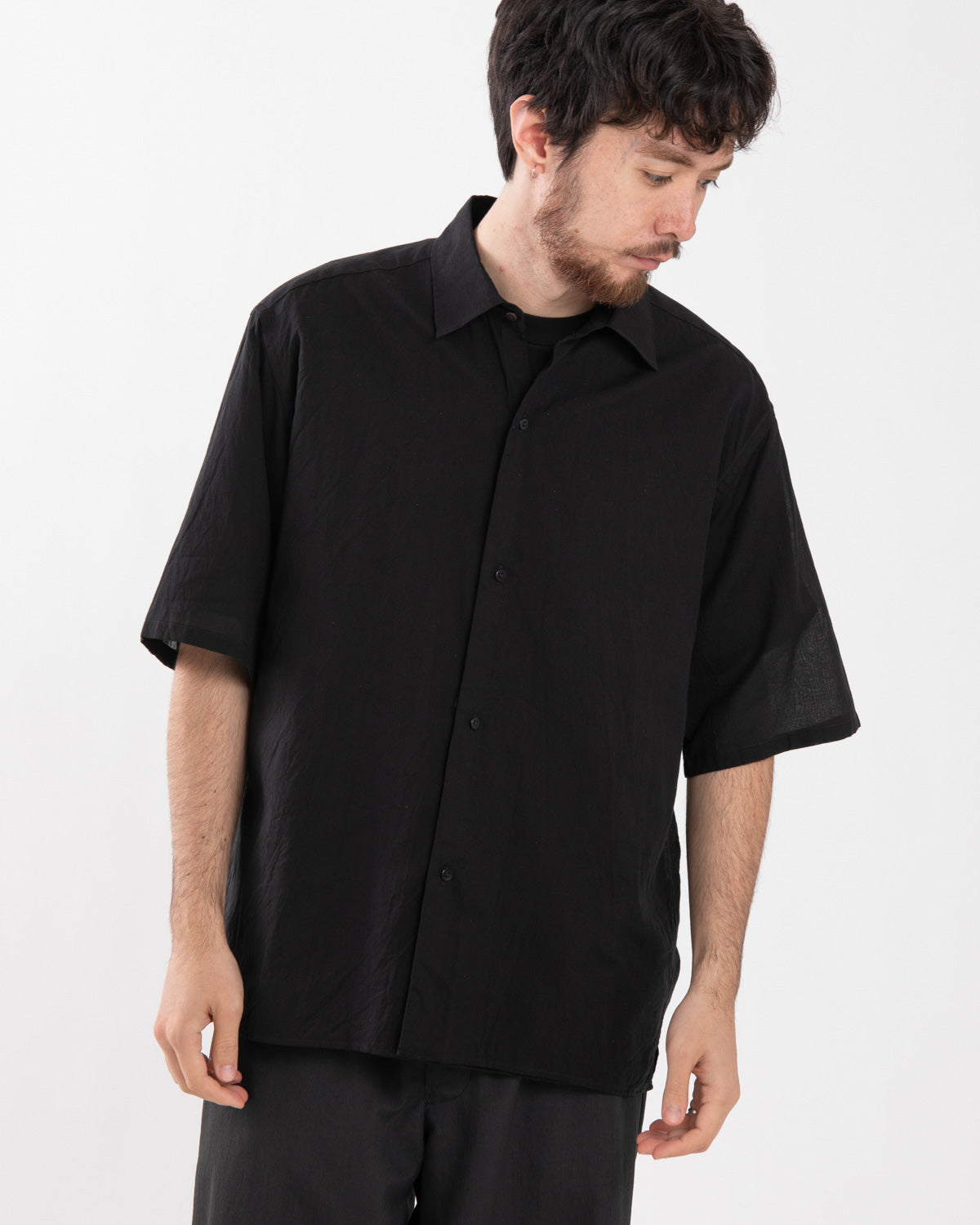 SILK-CO VOILE HALF-SLEEVE SHIRT