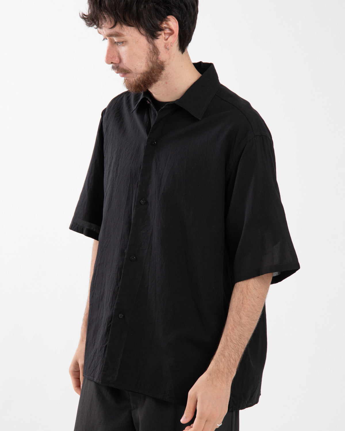 SILK-CO VOILE HALF-SLEEVE SHIRT