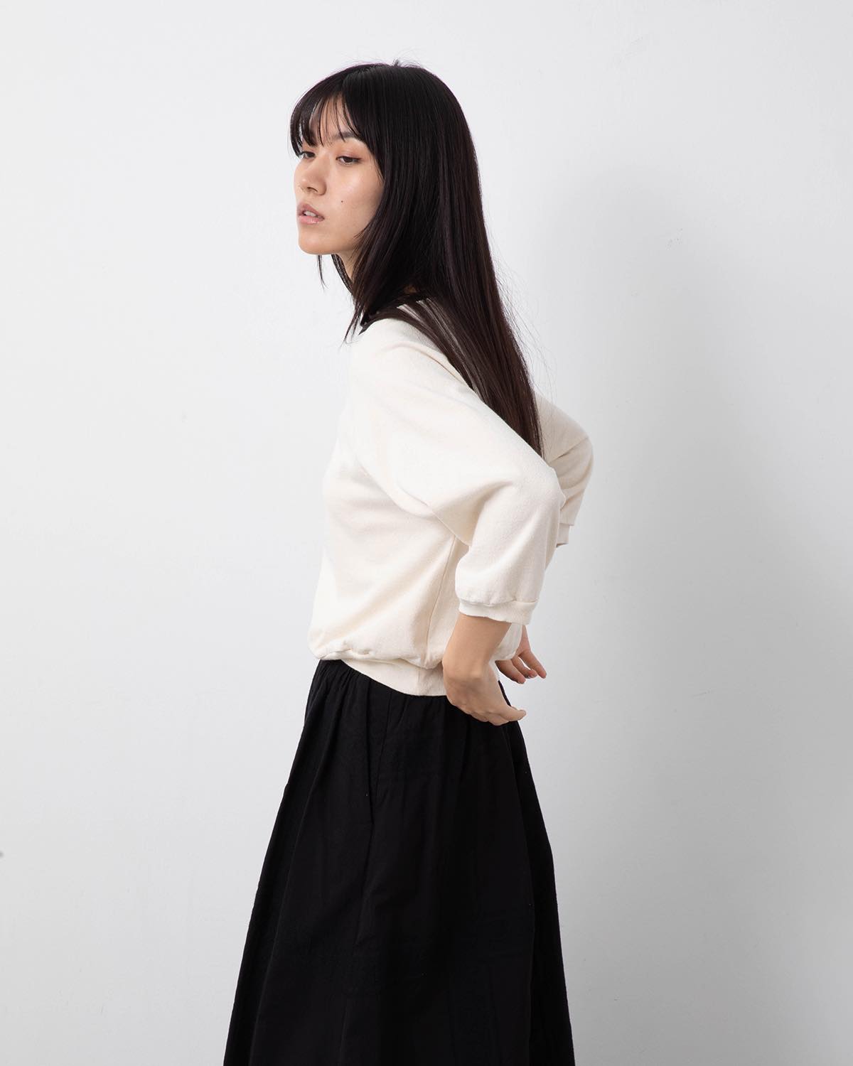 CO/SILK NEP SPLIT SLEEVE P/O