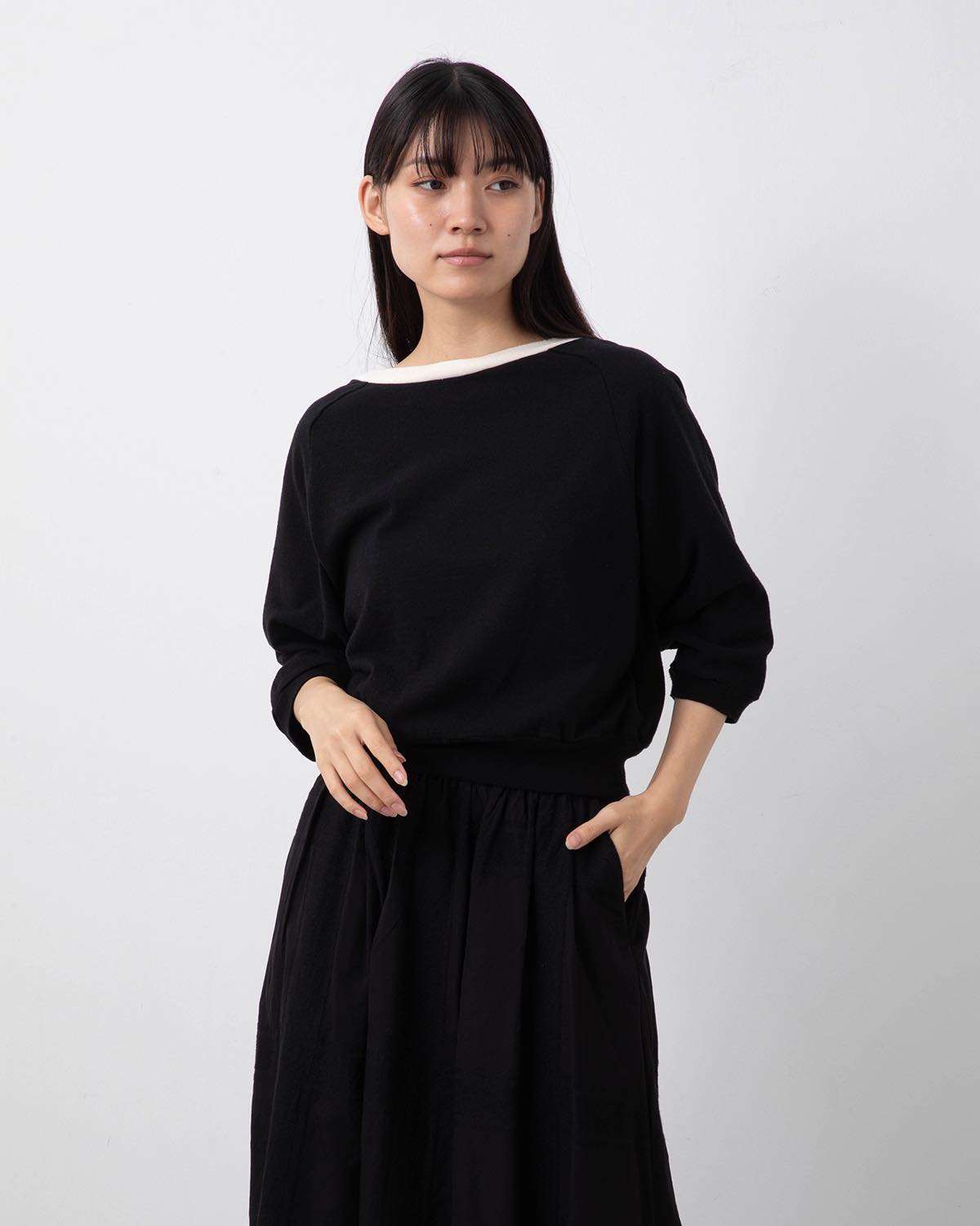 CO/SILK NEP SPLIT SLEEVE P/O