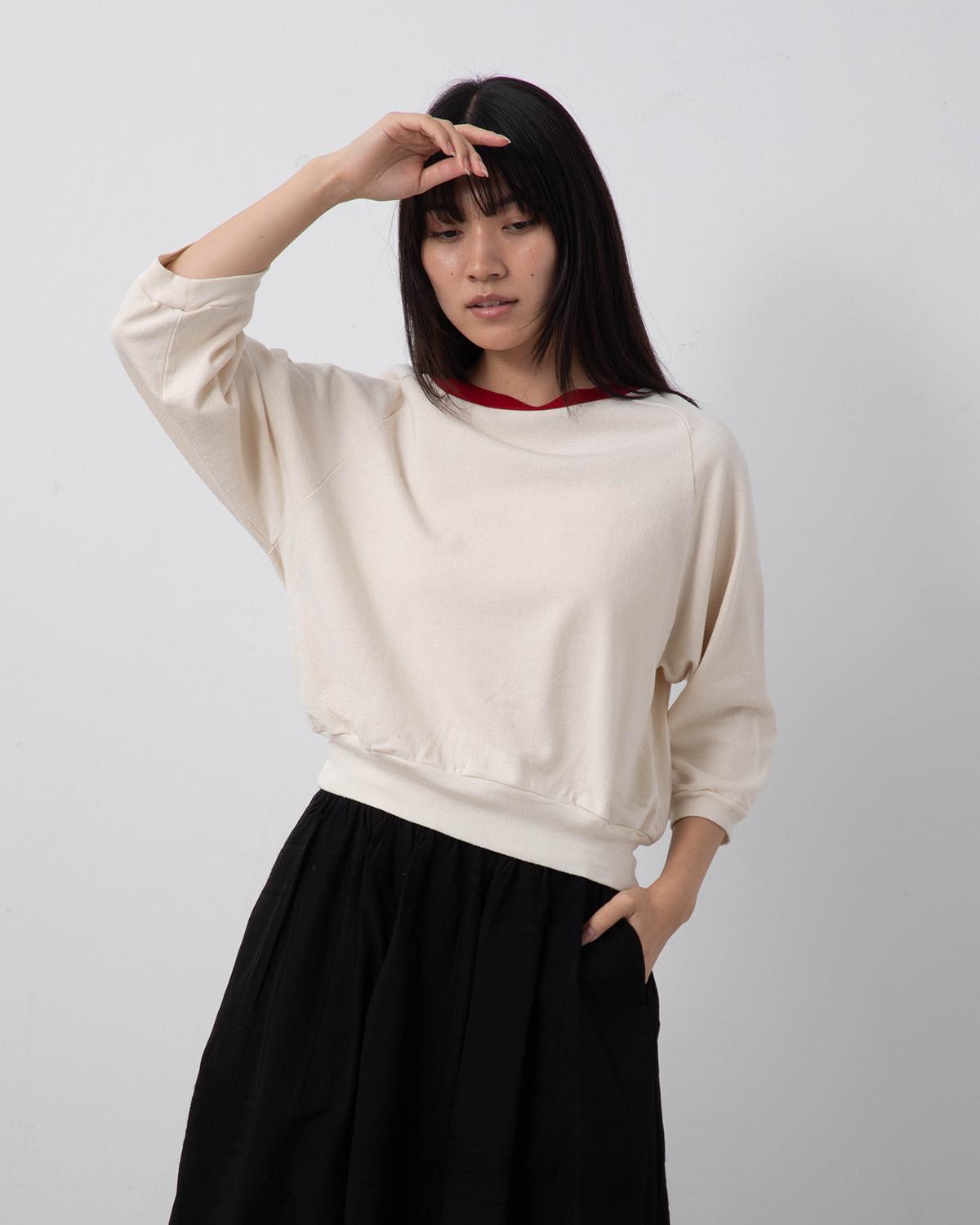 CO/SILK NEP SPLIT SLEEVE P/O