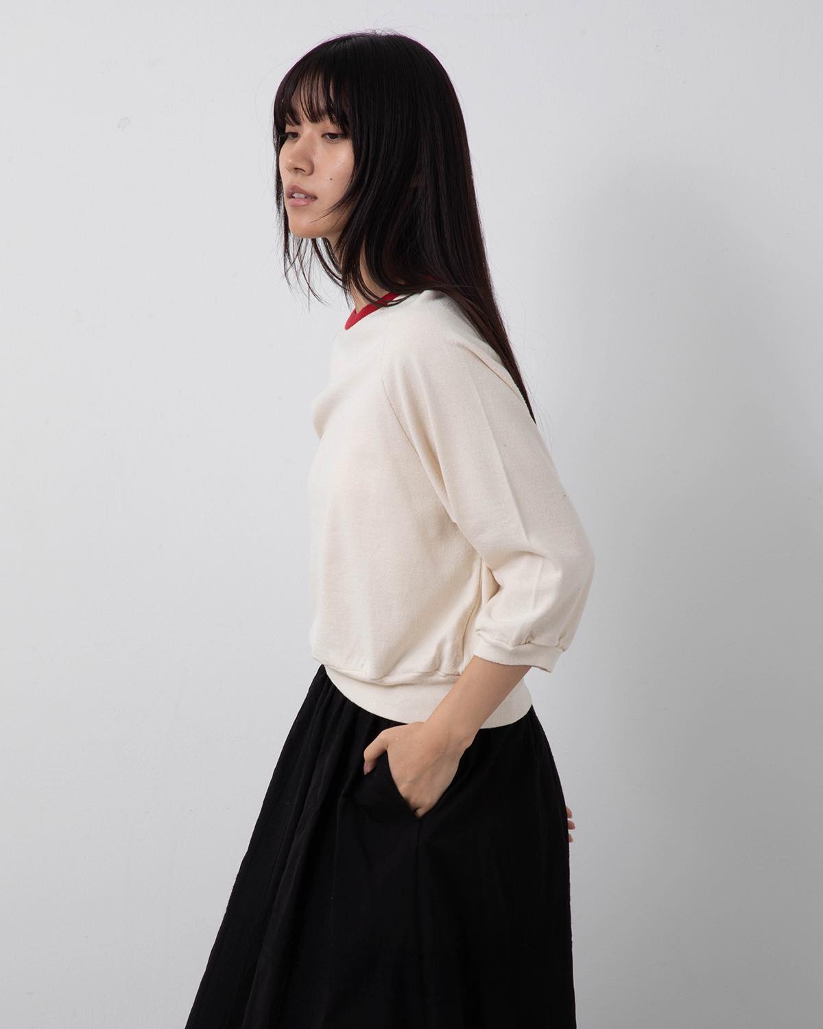 CO/SILK NEP SPLIT SLEEVE P/O