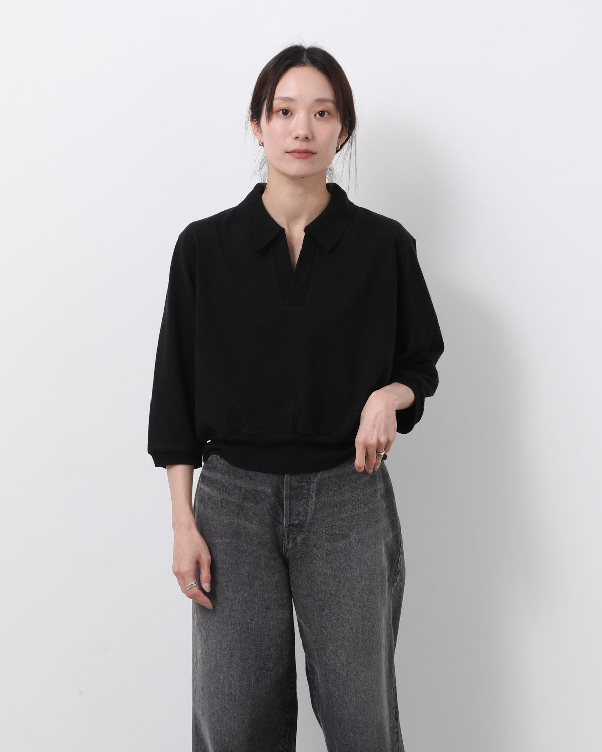 CO/SILK NEP SKIPPER CROPPED SLEEVE (WOMEN'S)