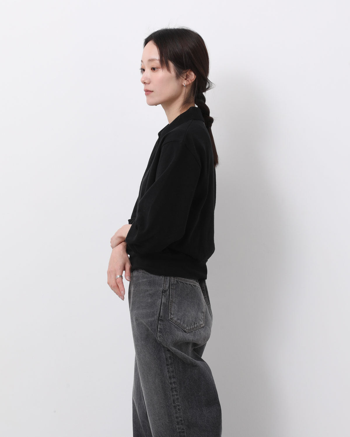 CO/SILK NEP SKIPPER CROPPED SLEEVE (WOMEN'S)