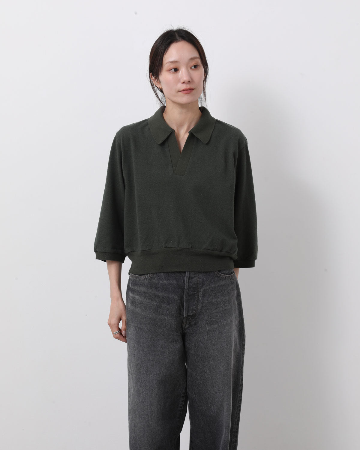 CO/SILK NEP SKIPPER CROPPED SLEEVE (WOMEN'S)