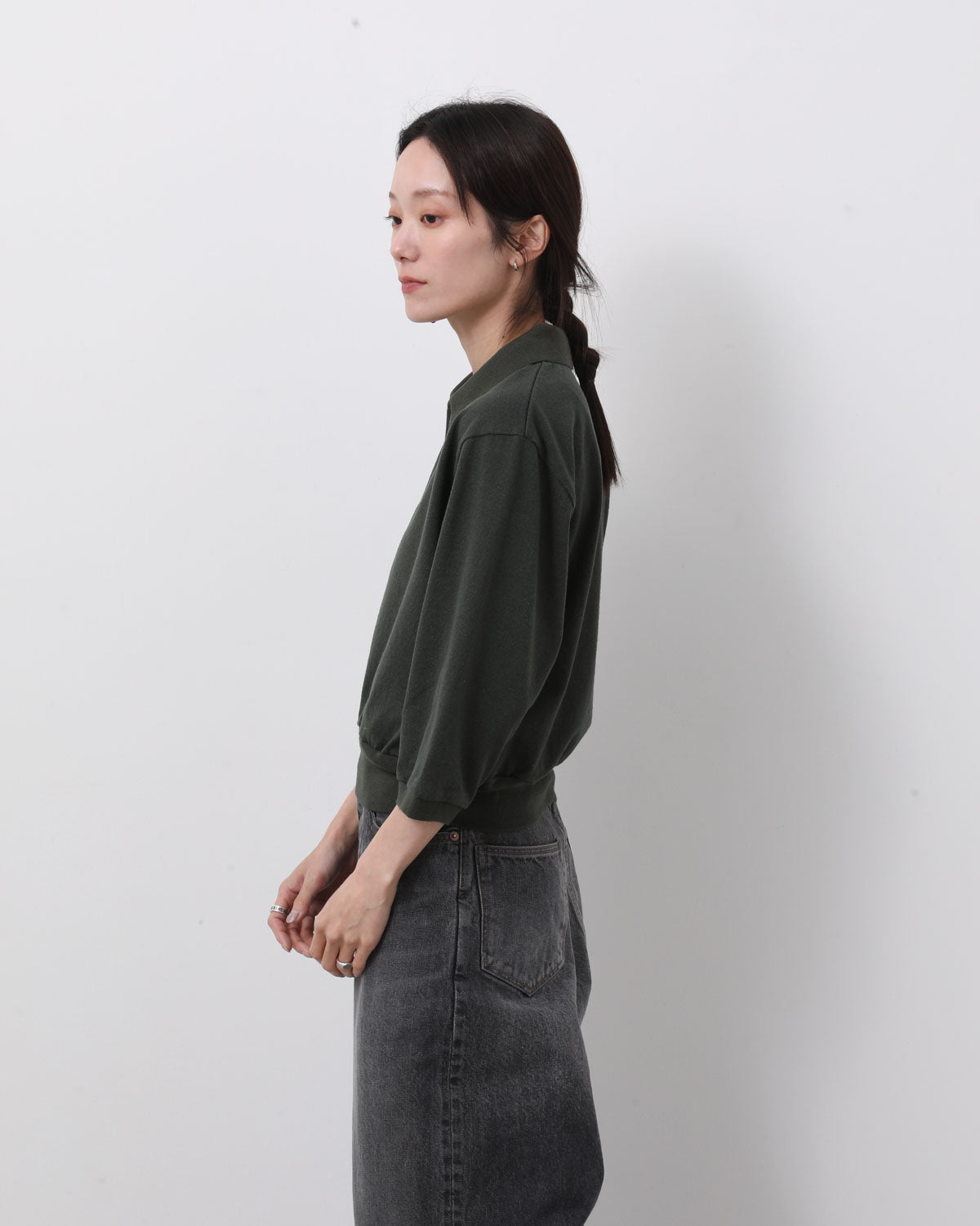 CO/SILK NEP SKIPPER CROPPED SLEEVE (WOMEN'S)