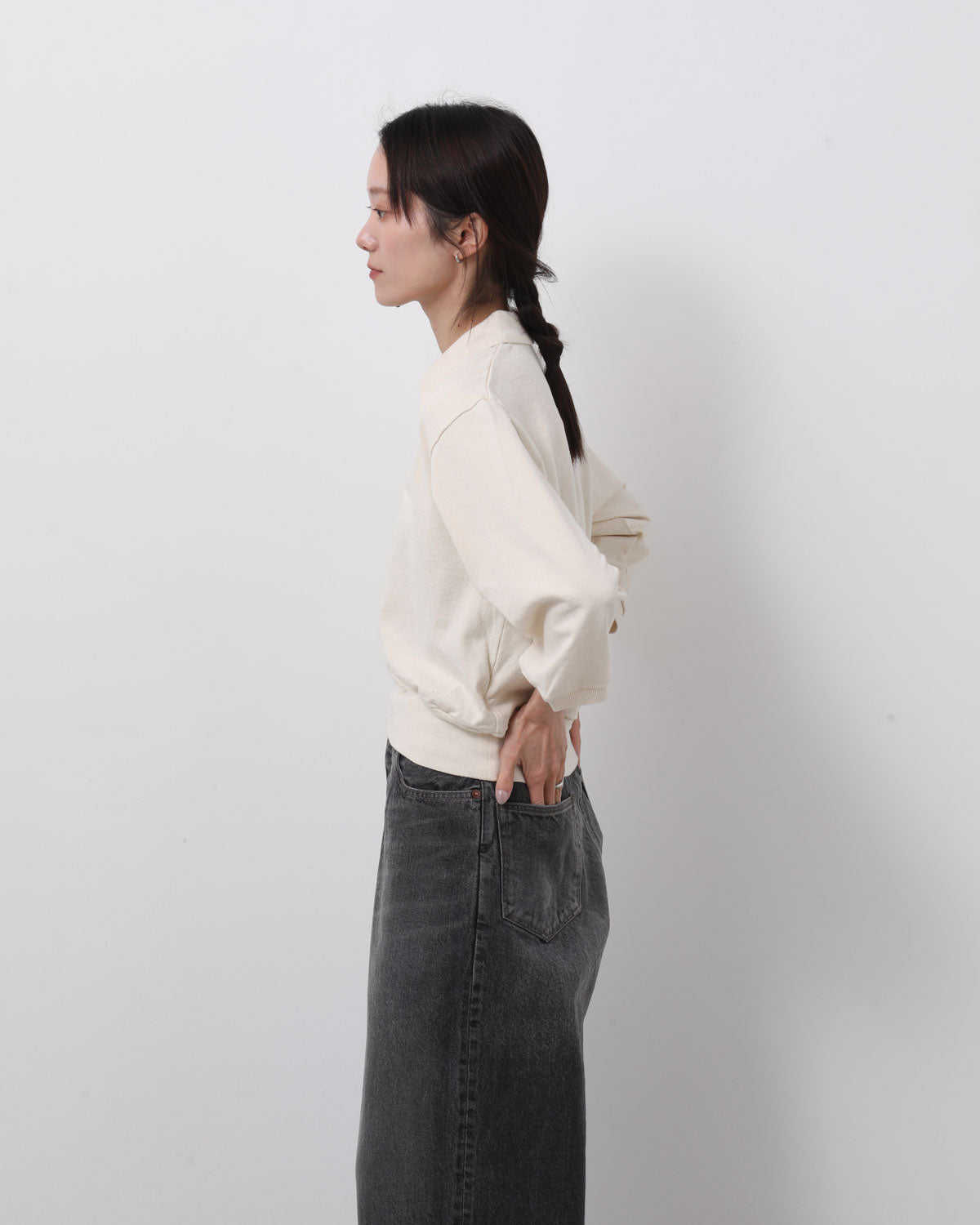 CO/SILK NEP SKIPPER CROPPED SLEEVE (WOMEN'S)