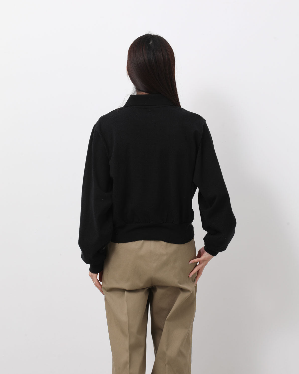 CO/SILK NEP HARF-ZIP P/O