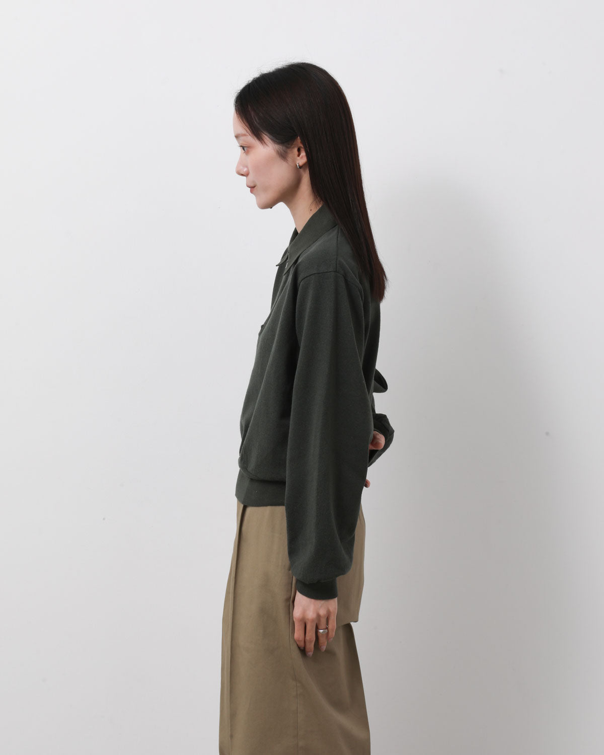 CO/SILK NEP HARF-ZIP P/O