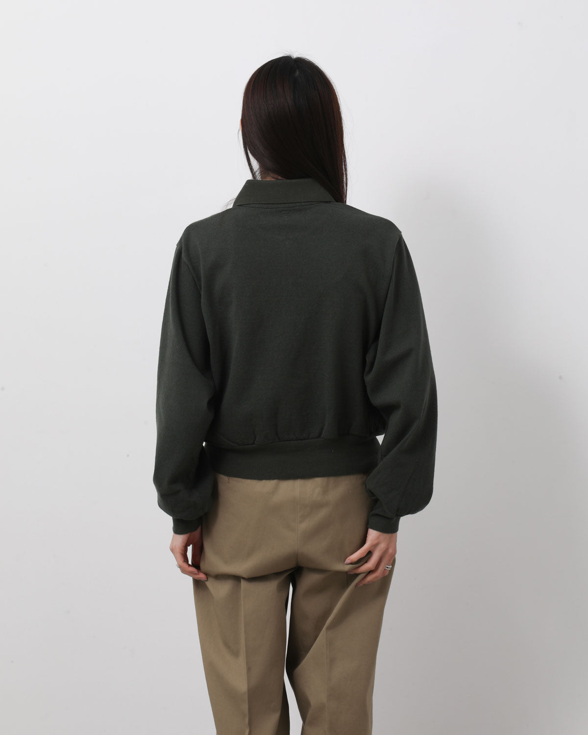 CO/SILK NEP HARF-ZIP P/O