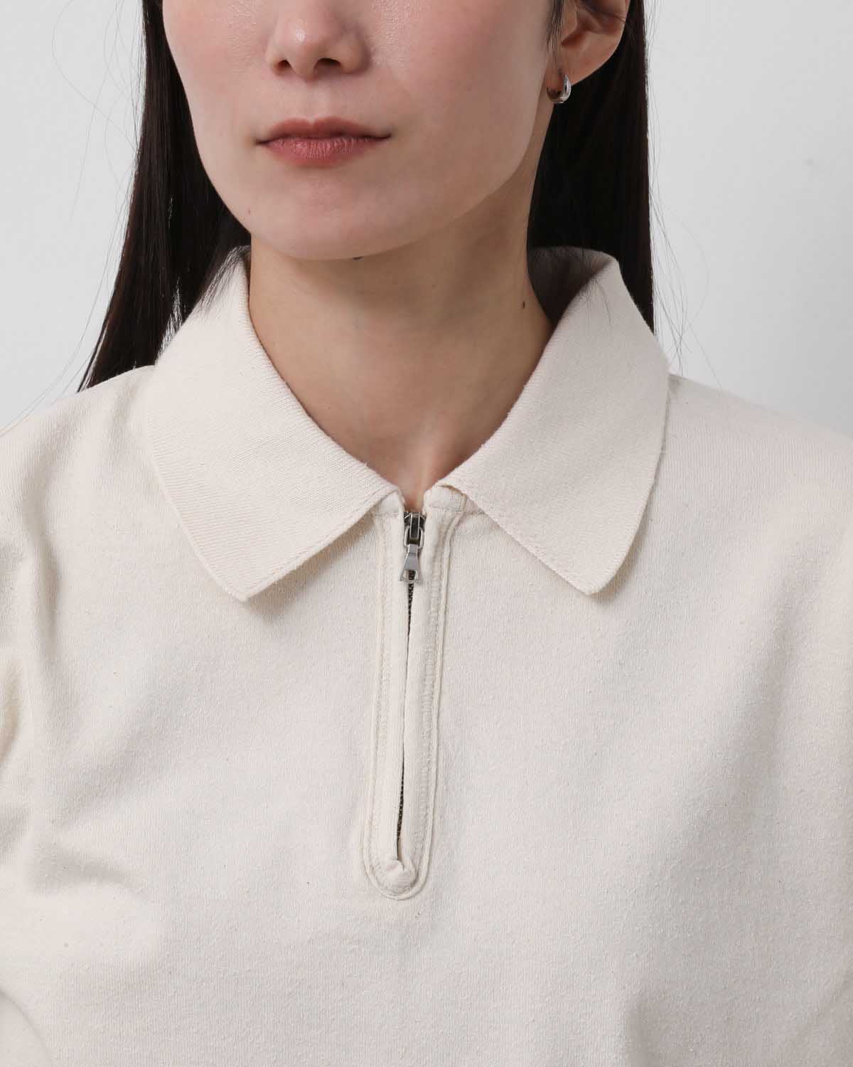 CO/SILK NEP HARF-ZIP P/O