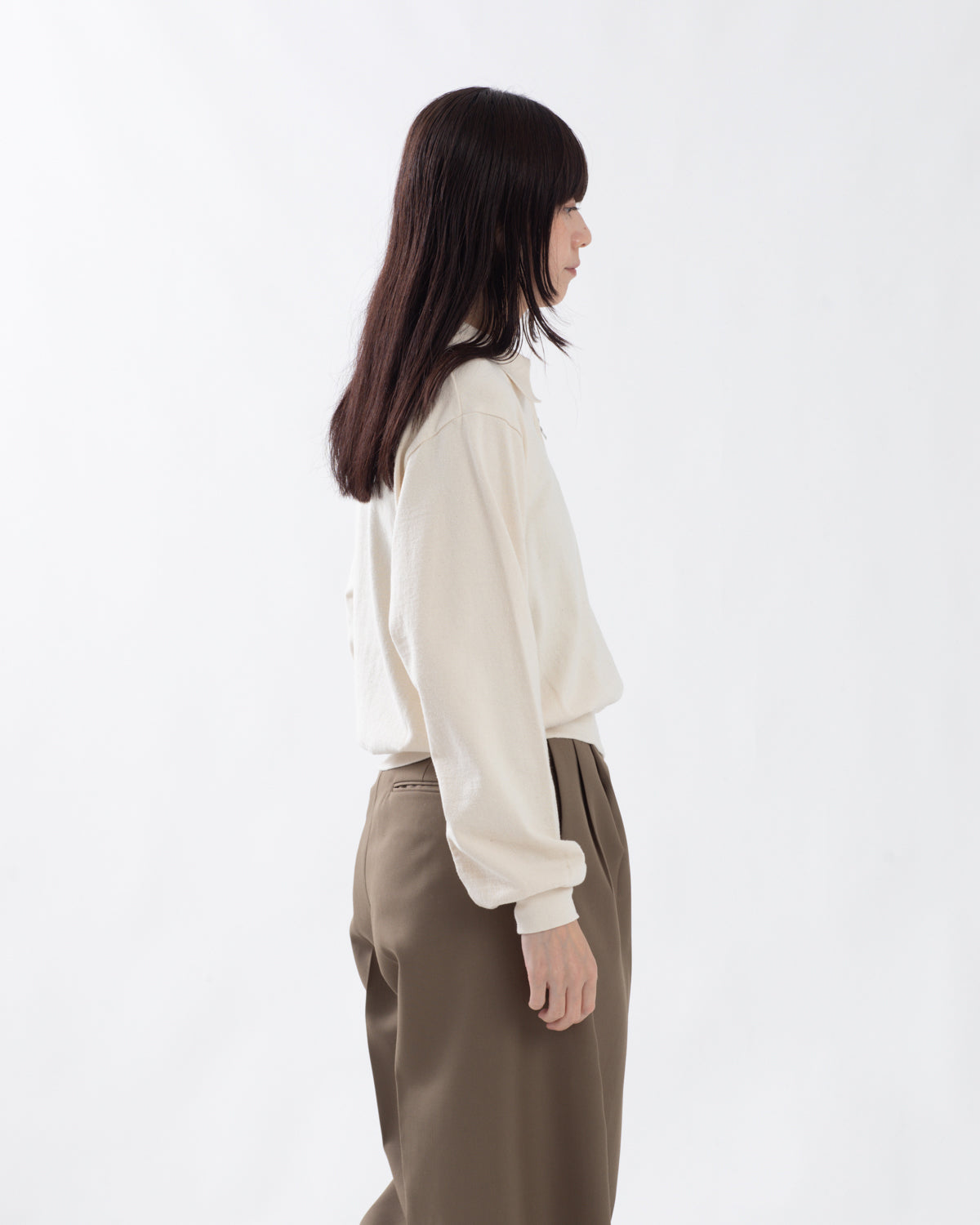 CO/SILK NEP HARF-ZIP P/O
