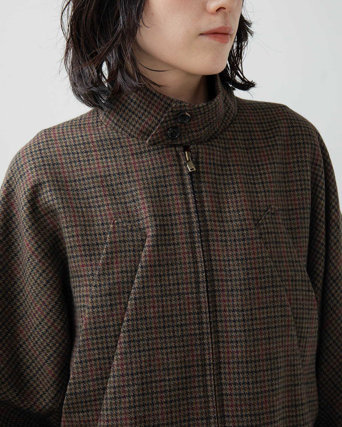 CLASSIC HOUNDSTOOTH HARRINGTON JACKET (WOMEN'S)