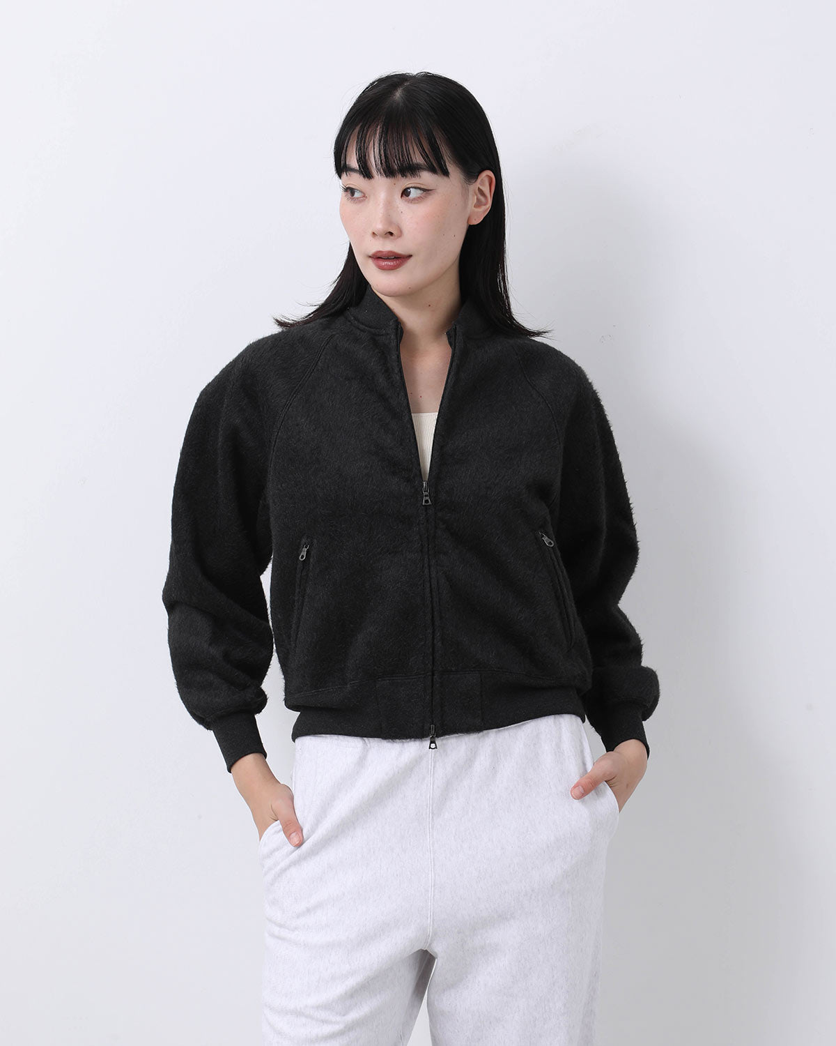PE/SILK FLEECE BOMBER JACKET (WOMEN'S)