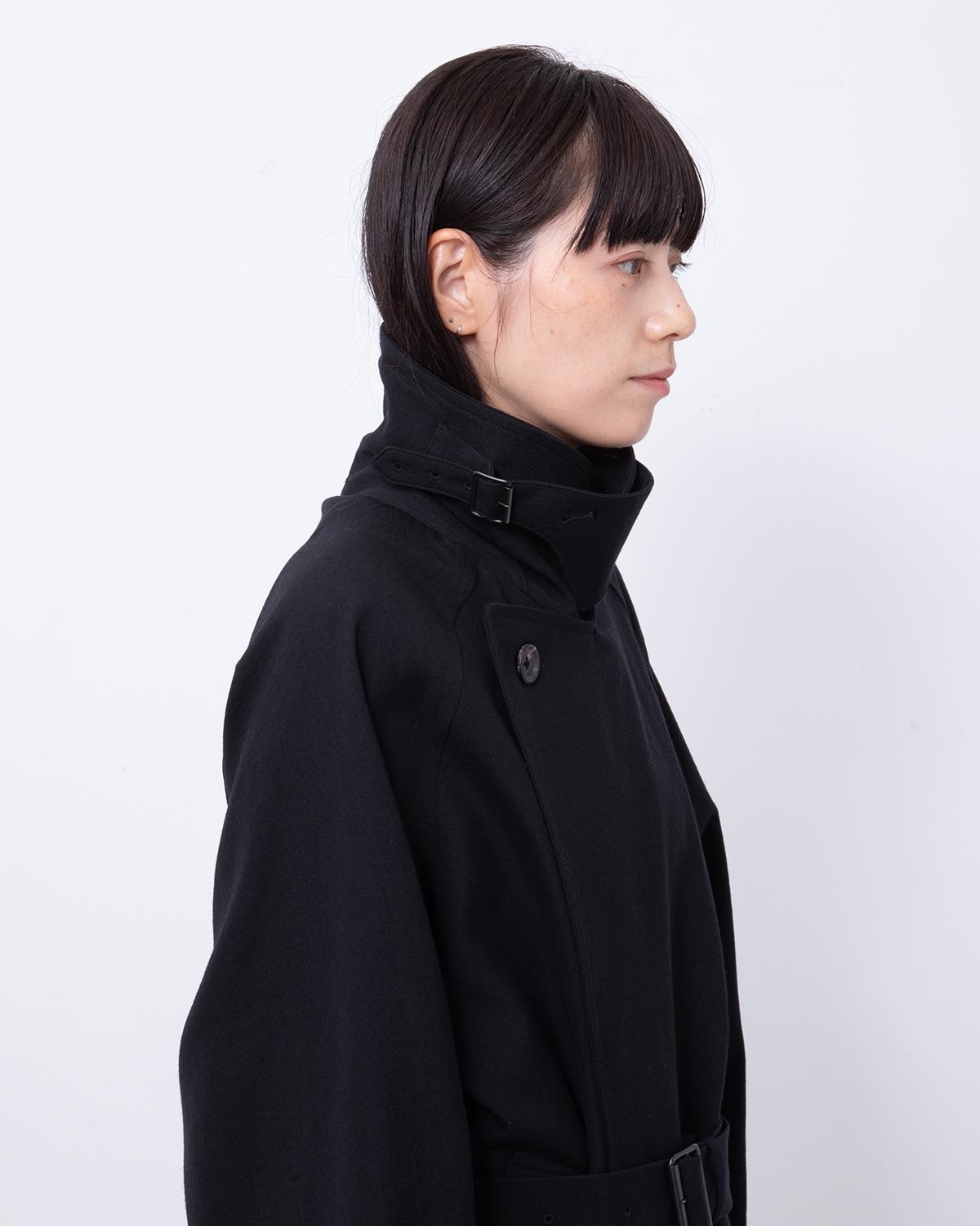 WOOL GABARDINE TRENCH COAT