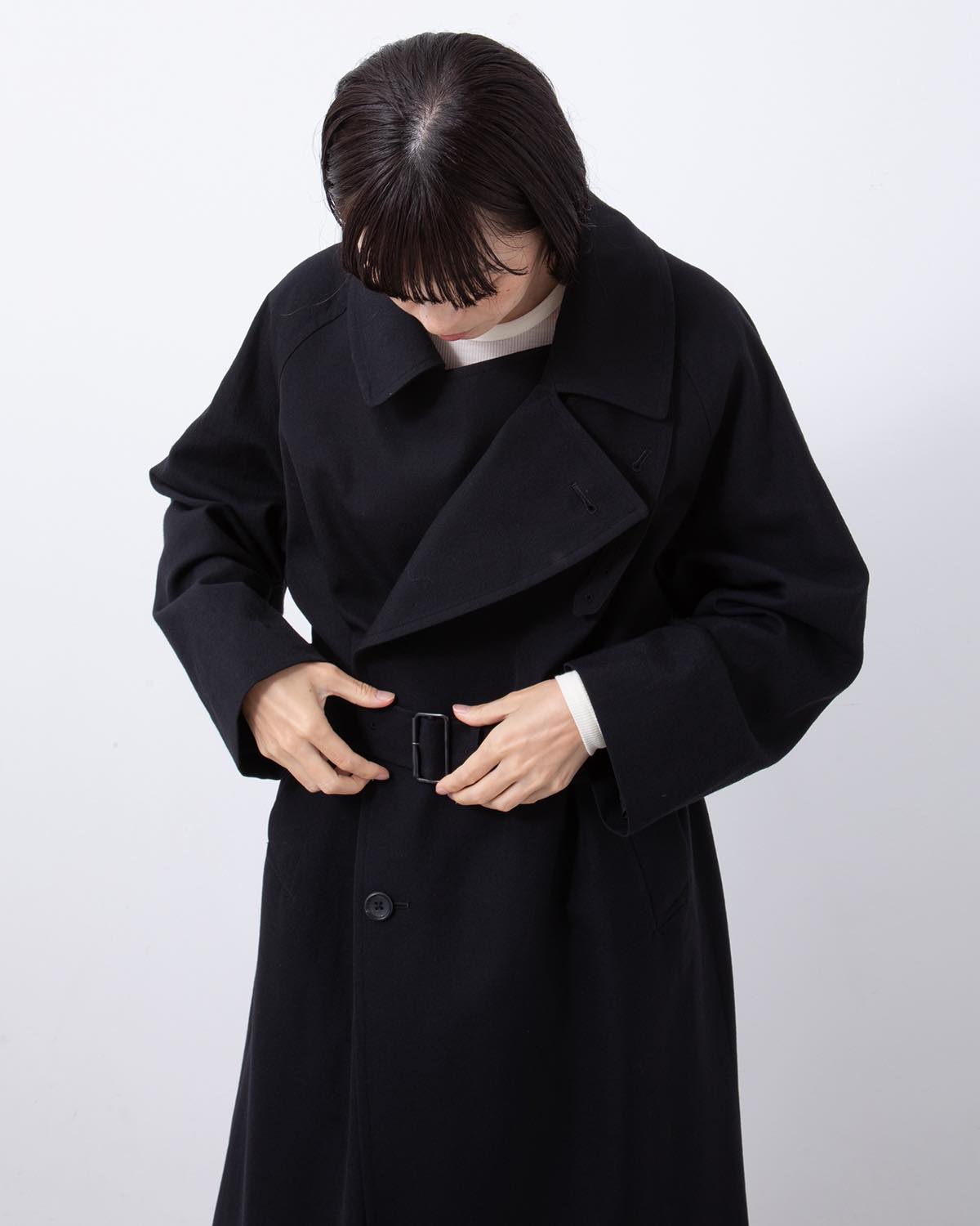 WOOL GABARDINE TRENCH COAT