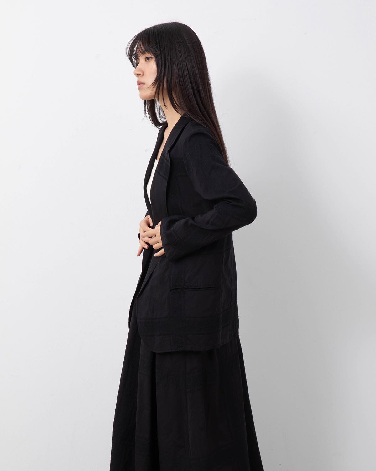 SHADOW PLAID CARDIGAN JACKET