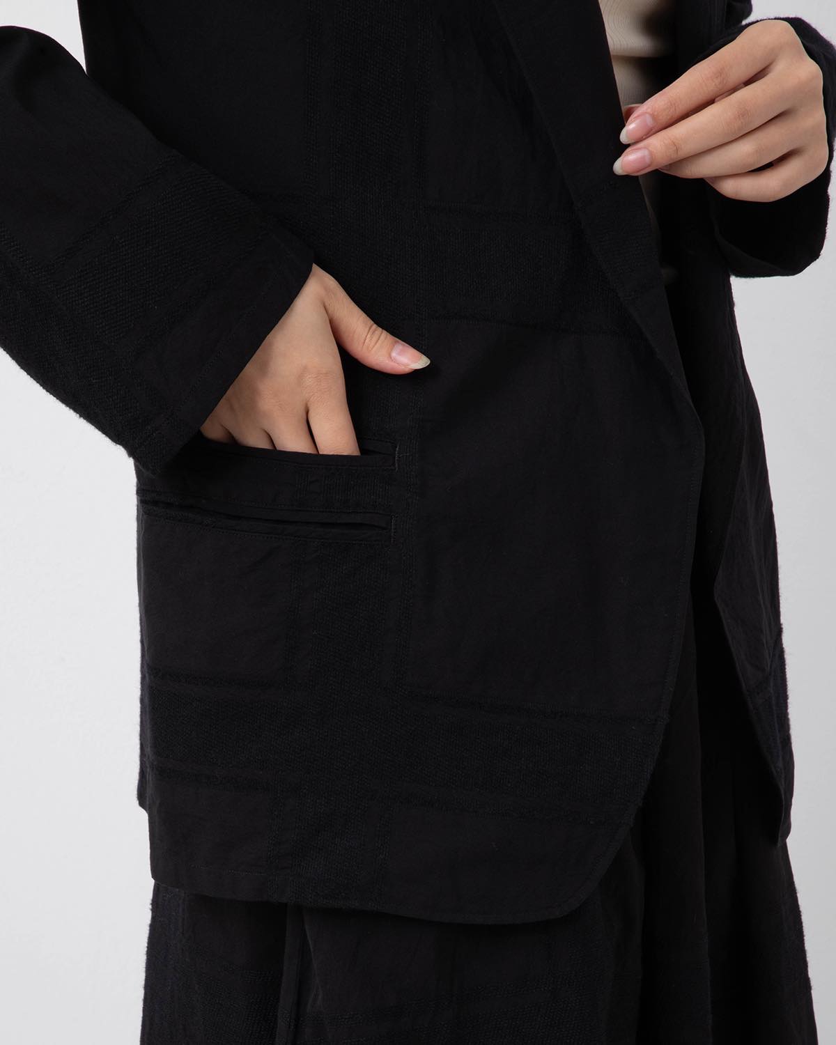 SHADOW PLAID CARDIGAN JACKET