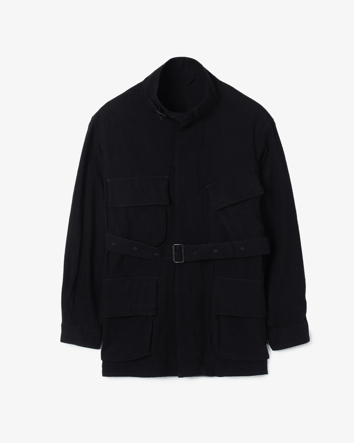 SILK/COTTON NEP DRAWSTRING RIDER'S JACKET
