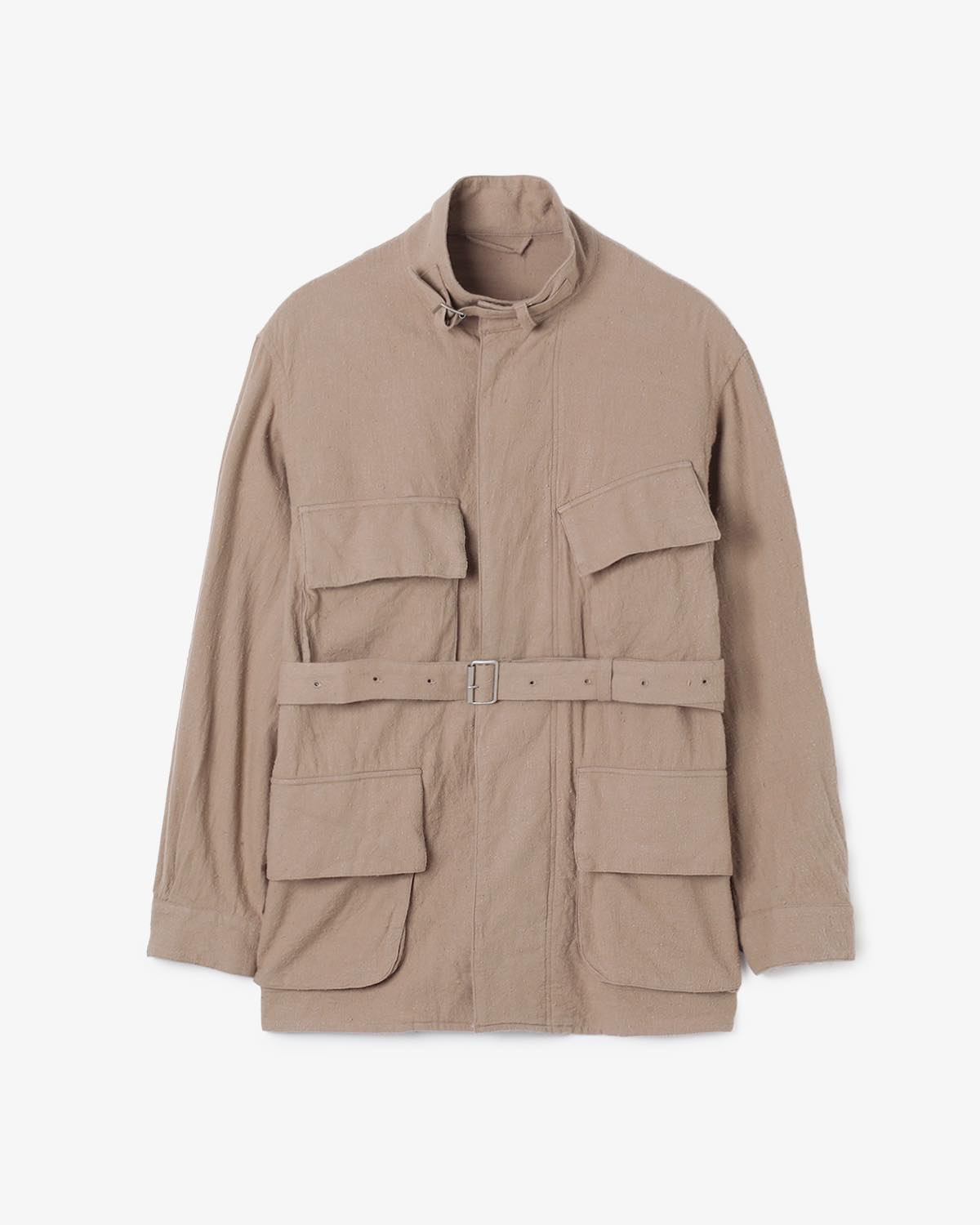 SILK/COTTON NEP DRAWSTRING RIDER'S JACKET