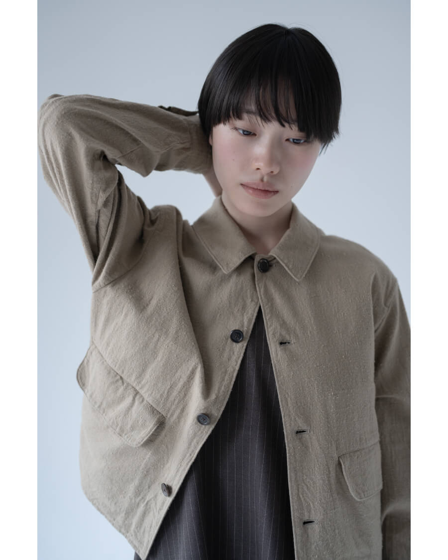 SILK/COTTON NEP SHORT JACKET (WOMEN'S)