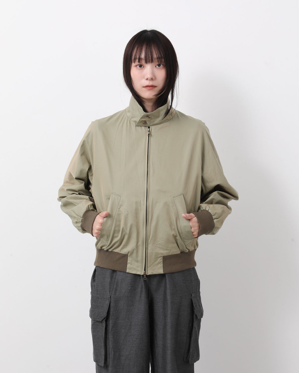 COTTON GABARDINE HARRINGTON JACKET (WOMEN'S)