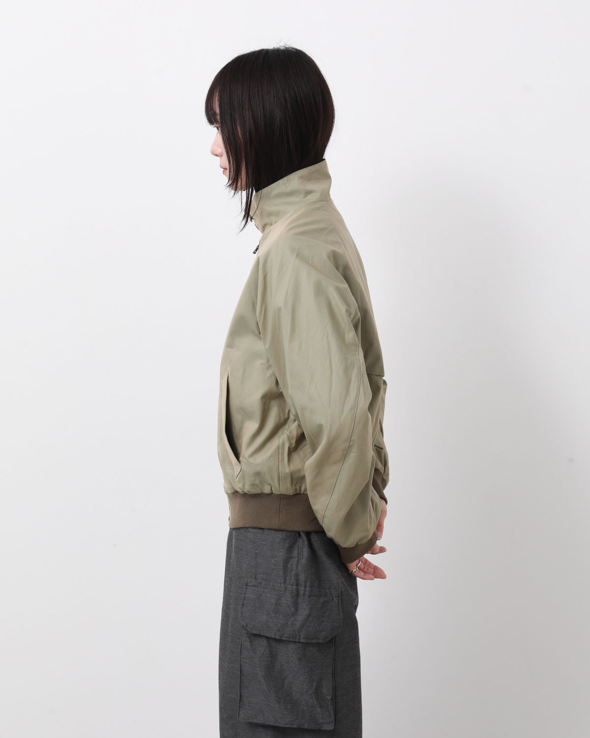 COTTON GABARDINE HARRINGTON JACKET (WOMEN'S)