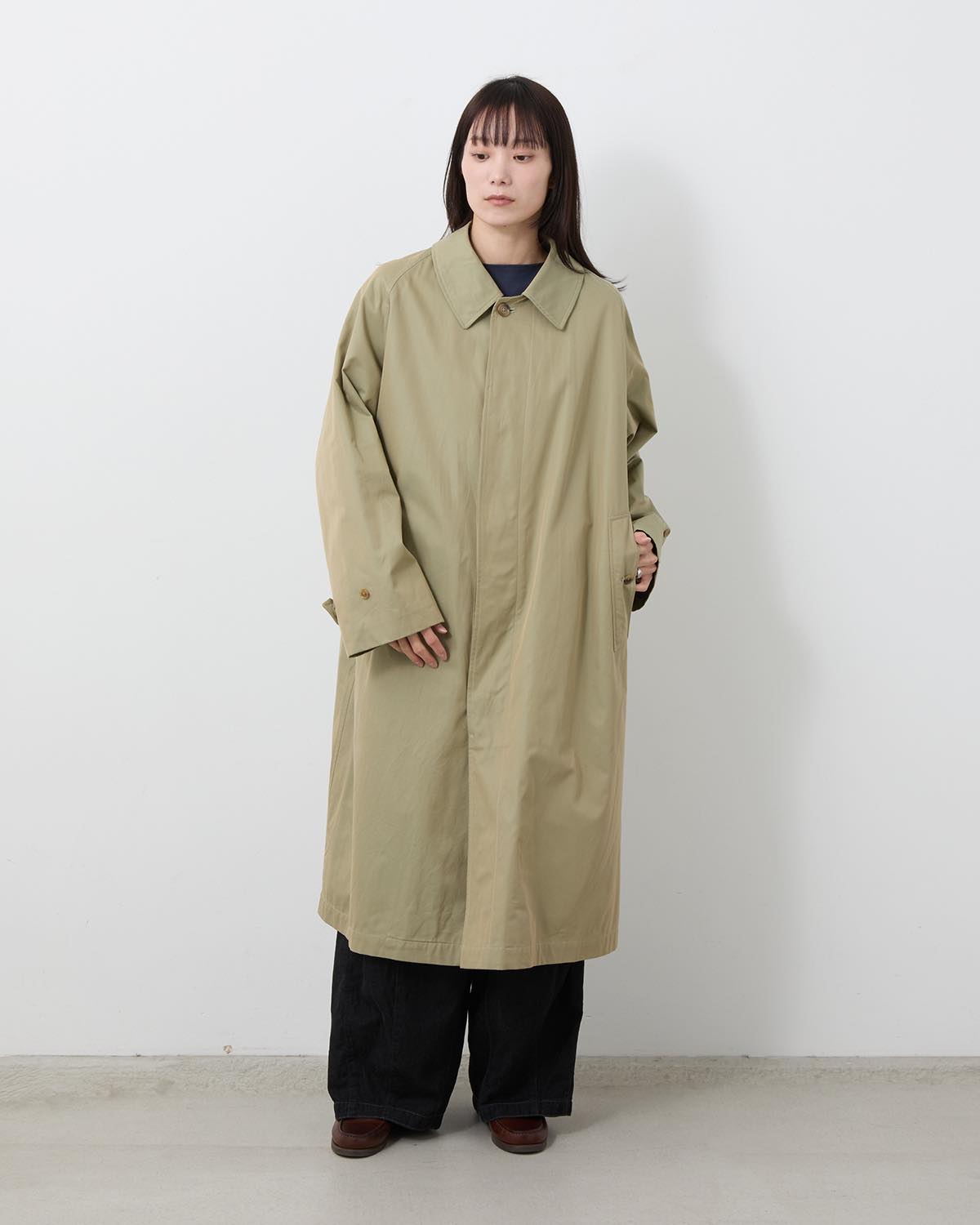 COTTON GABARDINE BALMACAAN COAT (WOMEN'S)