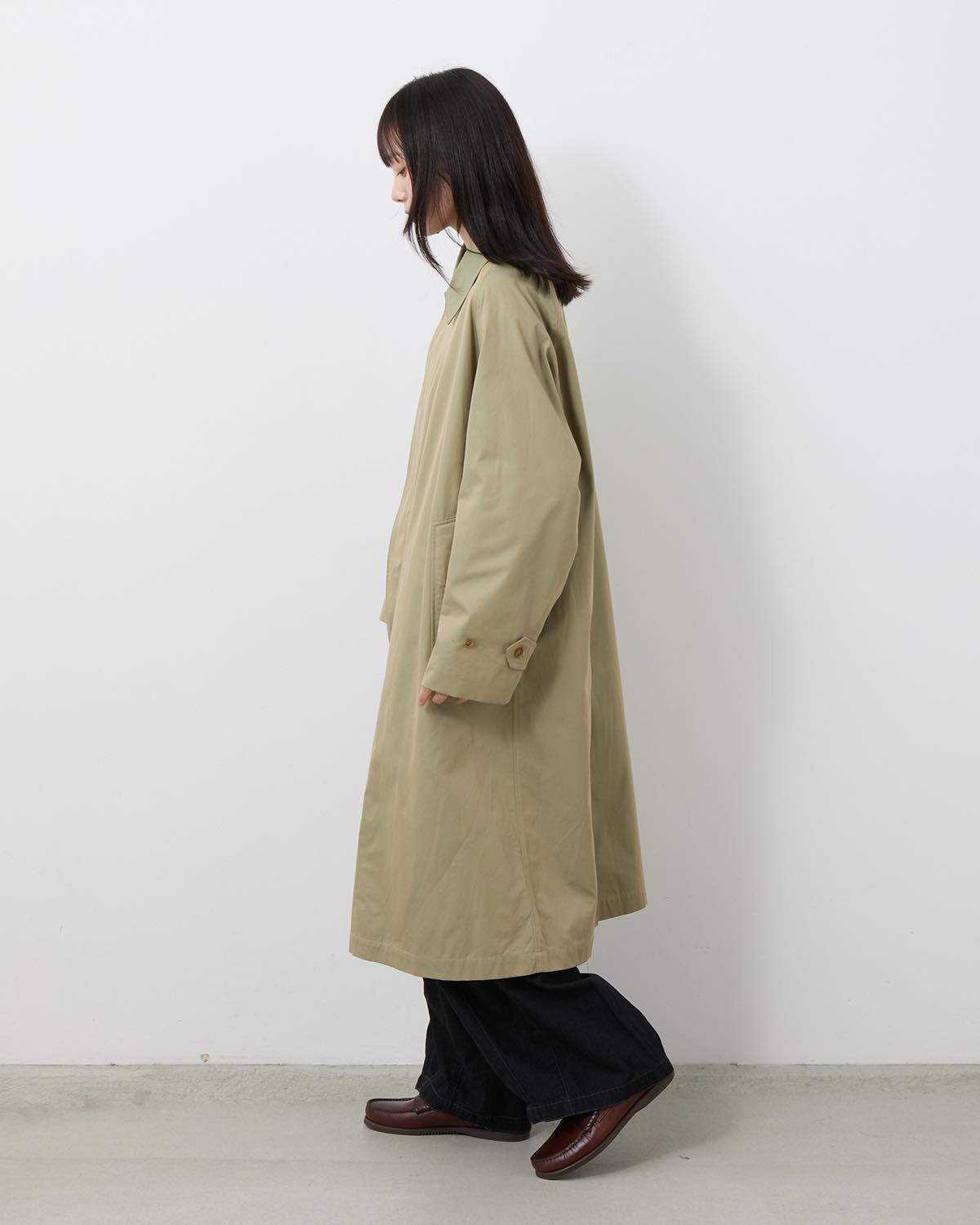 COTTON GABARDINE BALMACAAN COAT (WOMEN'S)