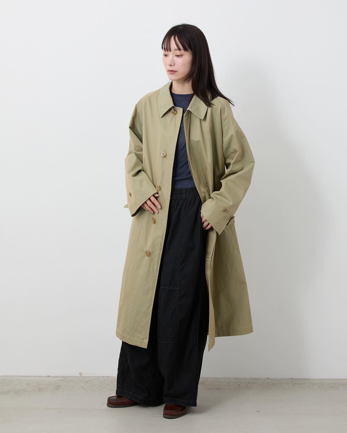 COTTON GABARDINE BALMACAAN COAT (WOMEN'S)