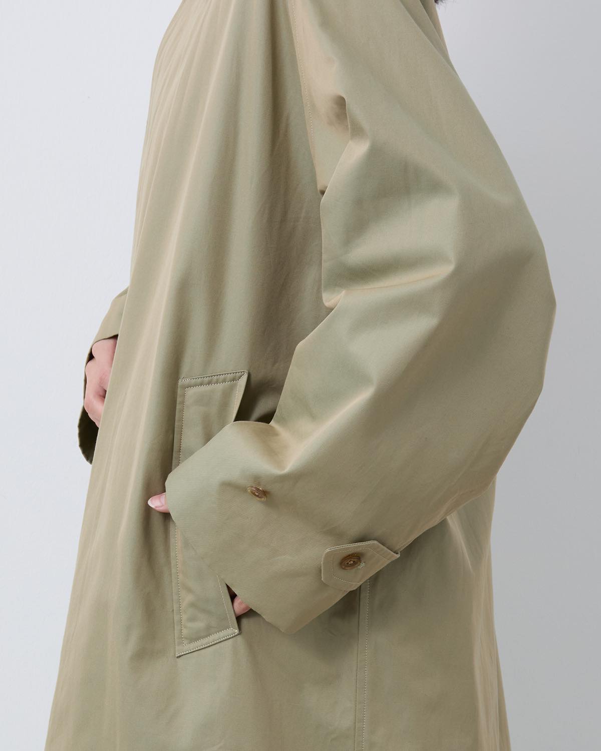 COTTON GABARDINE BALMACAAN COAT (WOMEN'S)