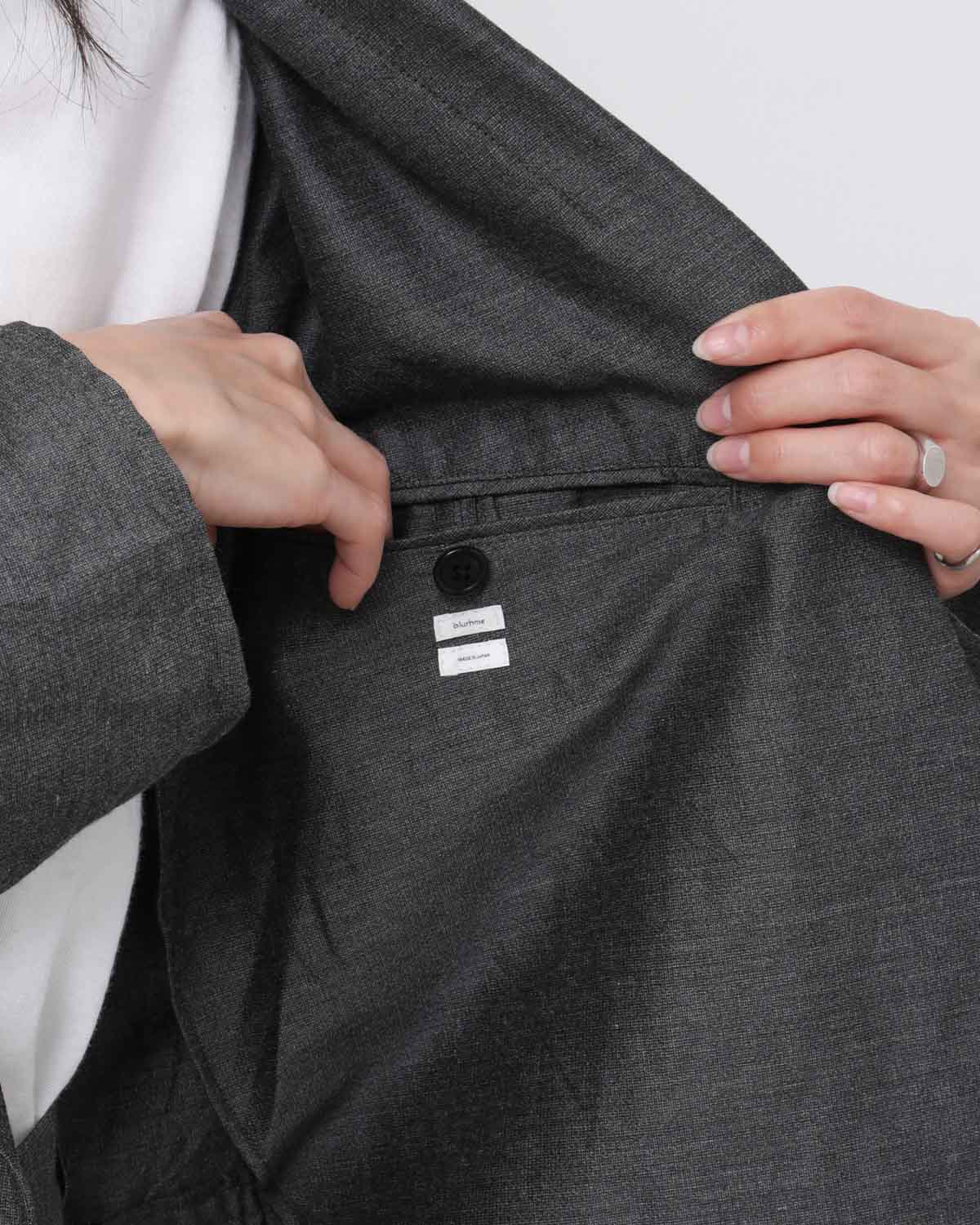 SILK-WO-CO PEAKED LAPEL CARDIGAN JACKET