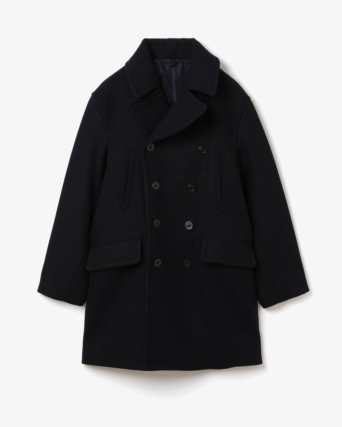WOOL MELTON 10B PEA COAT