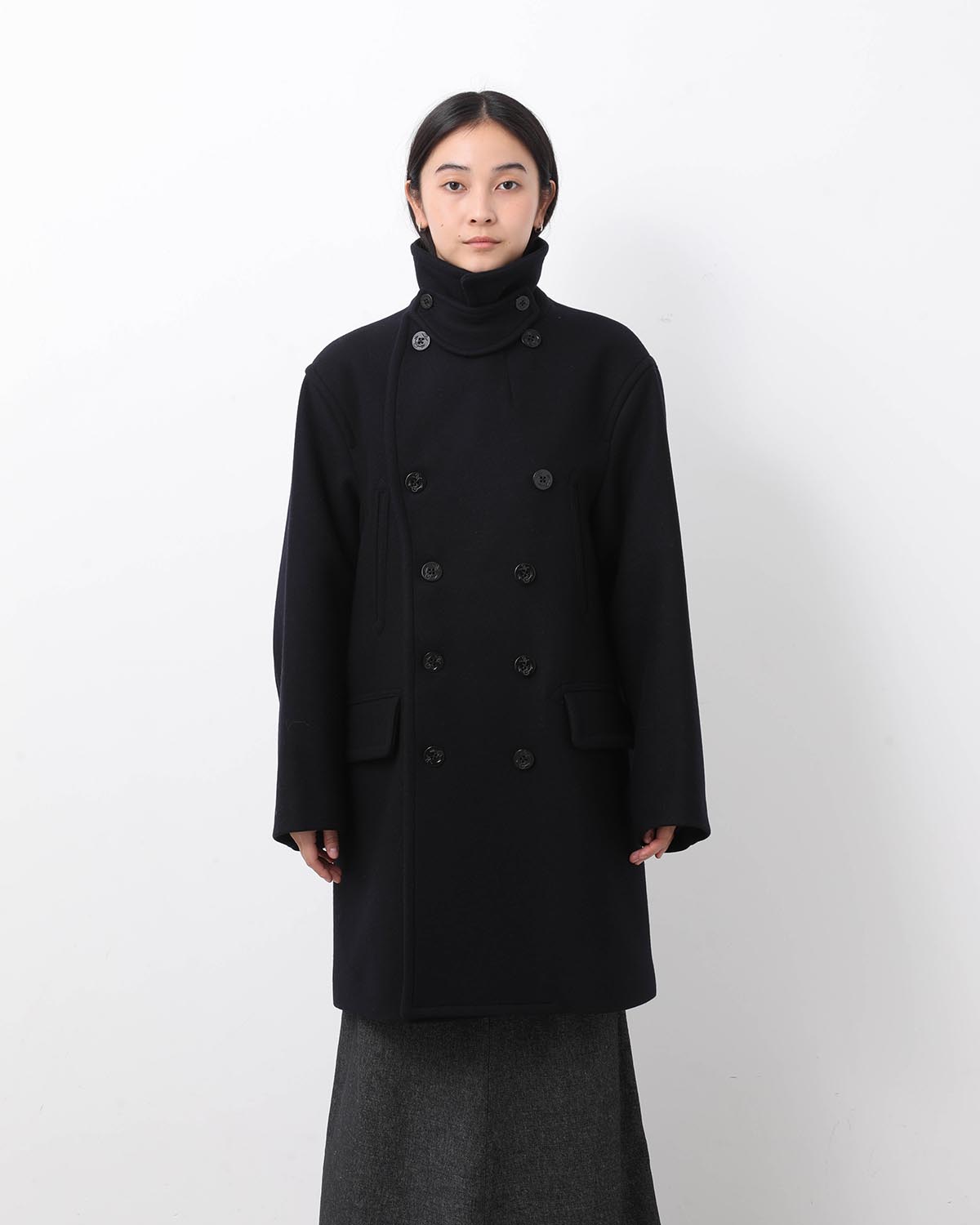 WOOL MELTON 10B PEA COAT