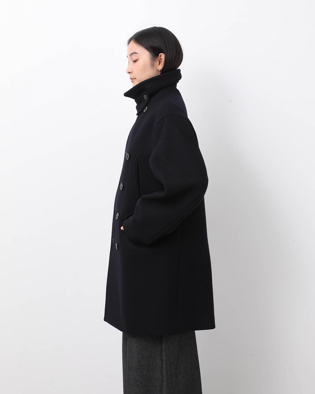 WOOL MELTON 10B PEA COAT