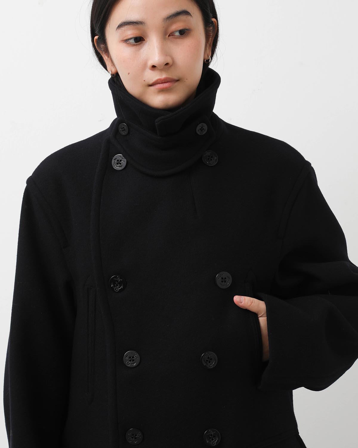 WOOL MELTON 10B PEA COAT