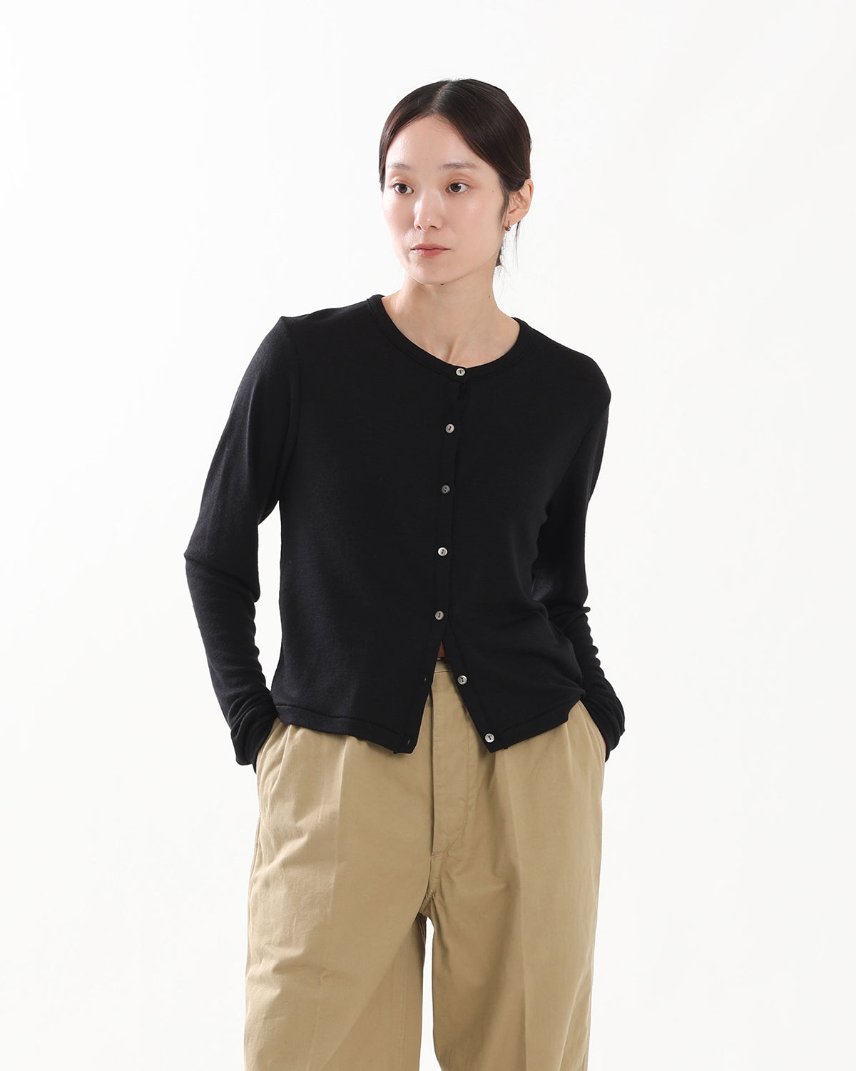 WOOL RIB CARDIGAN