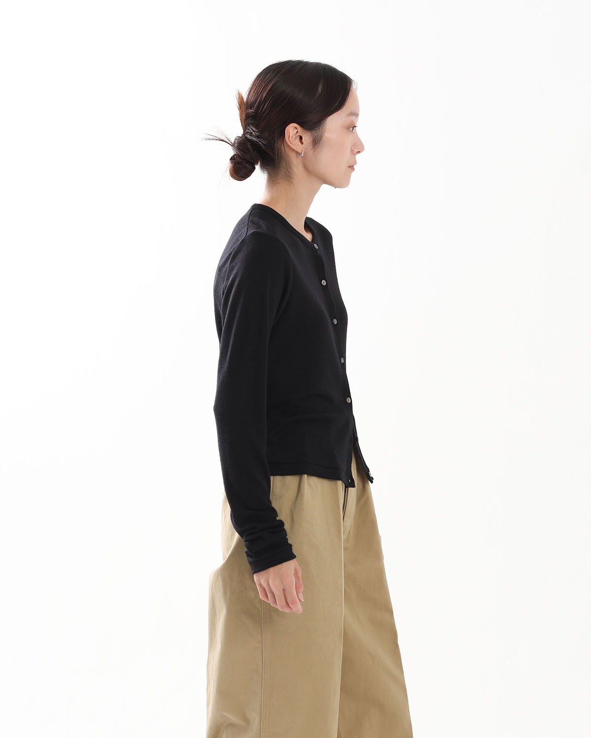 WOOL RIB CARDIGAN